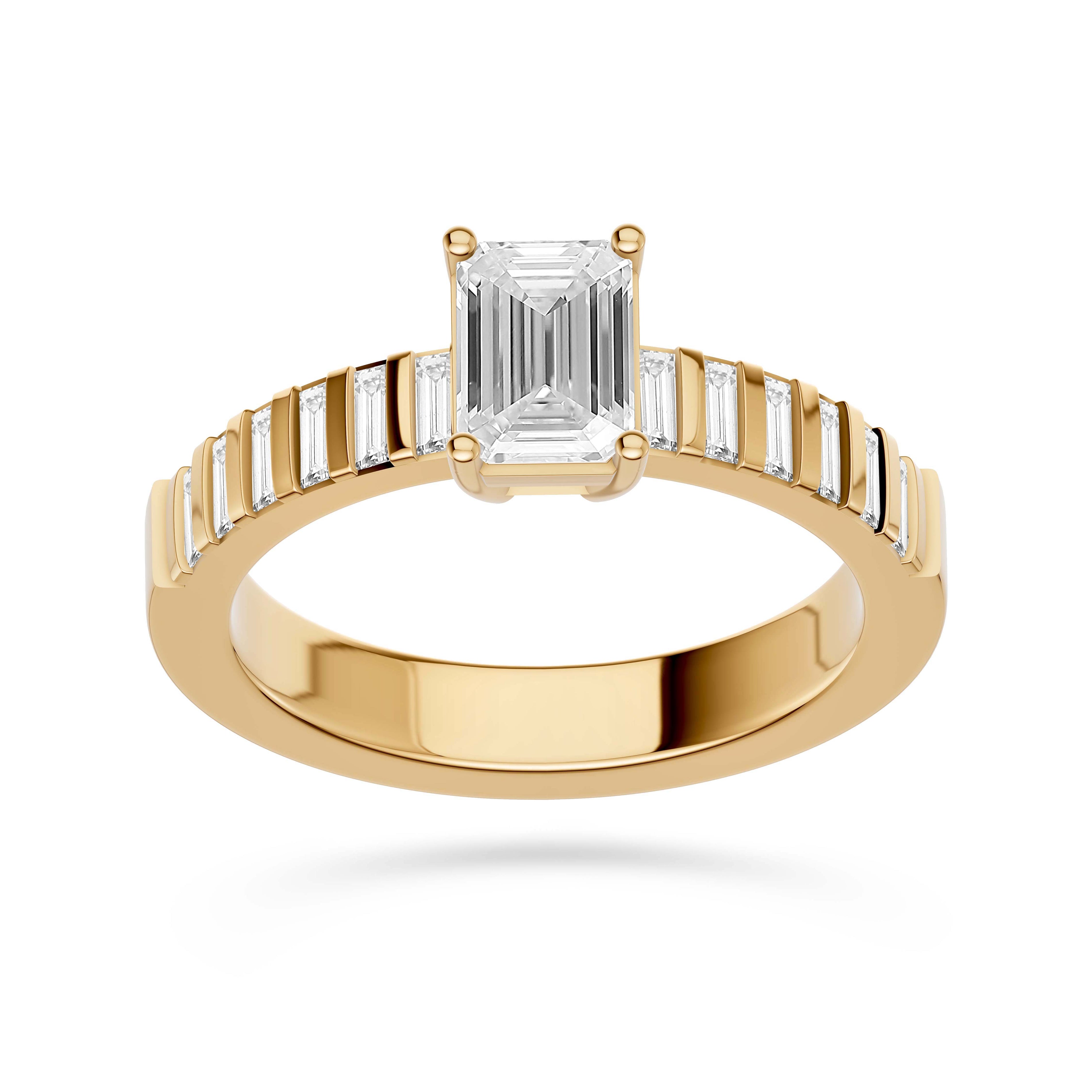 Ascend Emerald-Cut Diamond Ring In 14K Gold