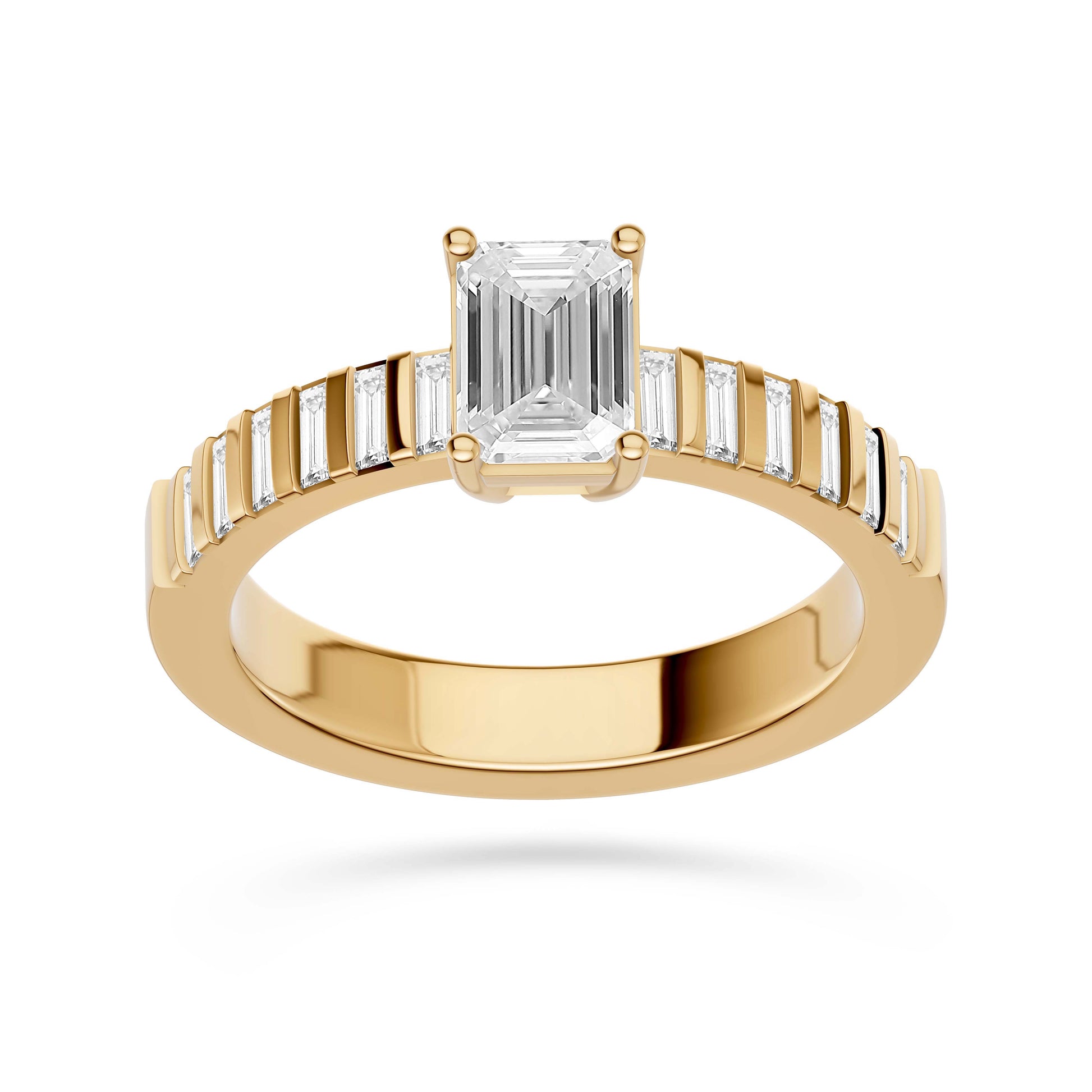 Ascend Emerald-Cut Diamond Ring In 14K Gold