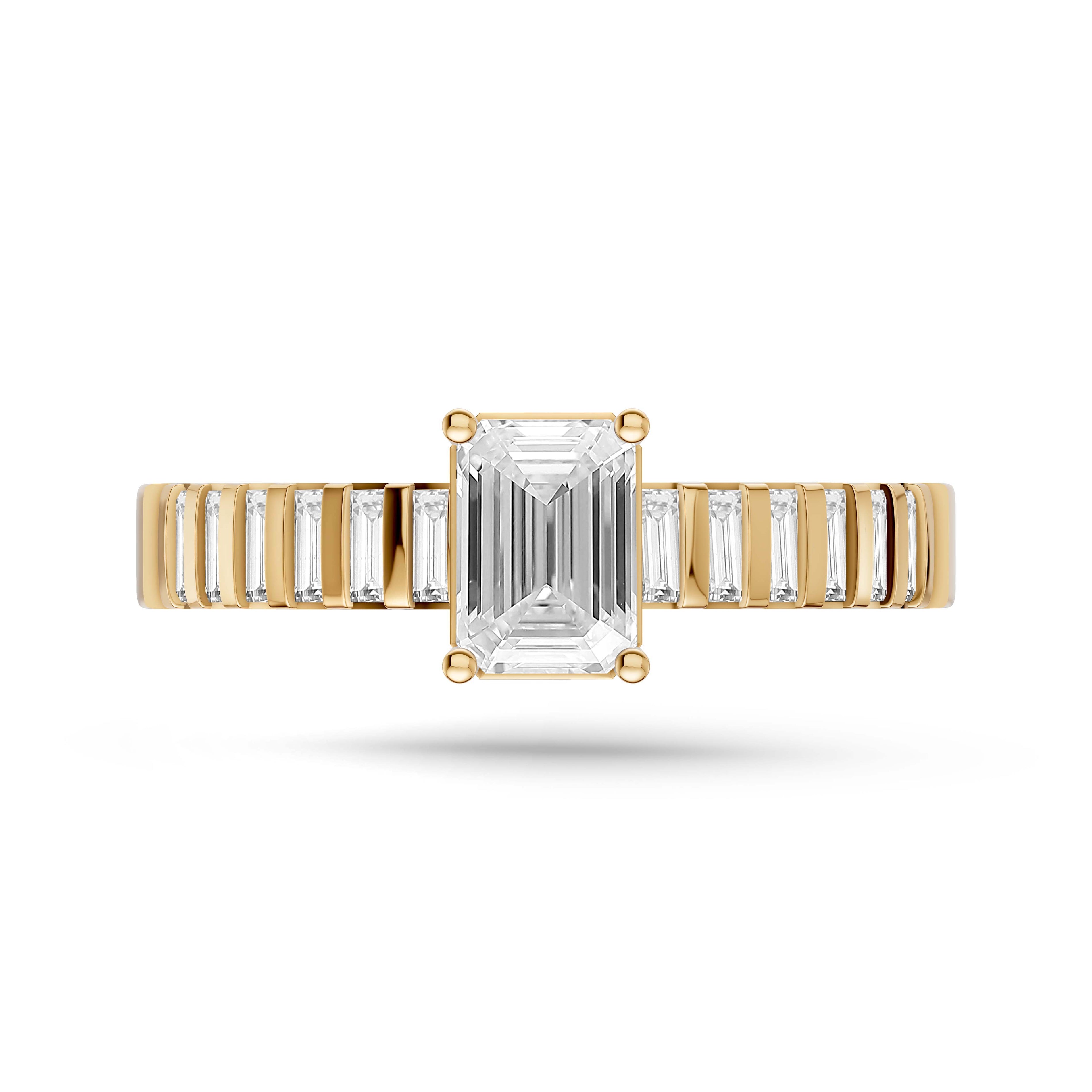 Ascend Emerald-Cut Diamond Ring In 14K Gold