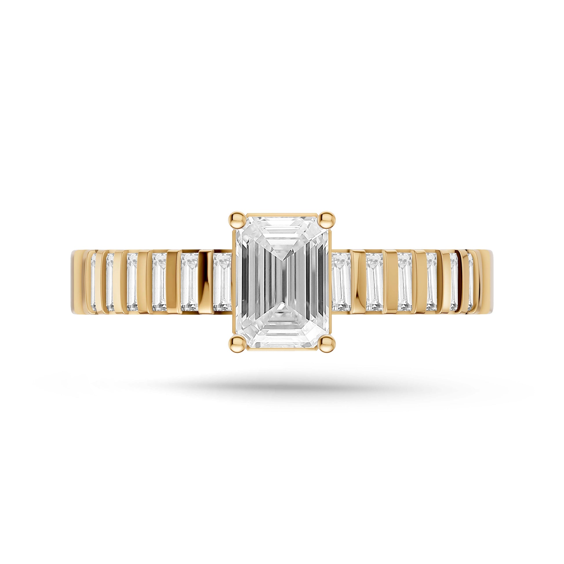 Ascend Emerald-Cut Diamond Ring In 14K Gold