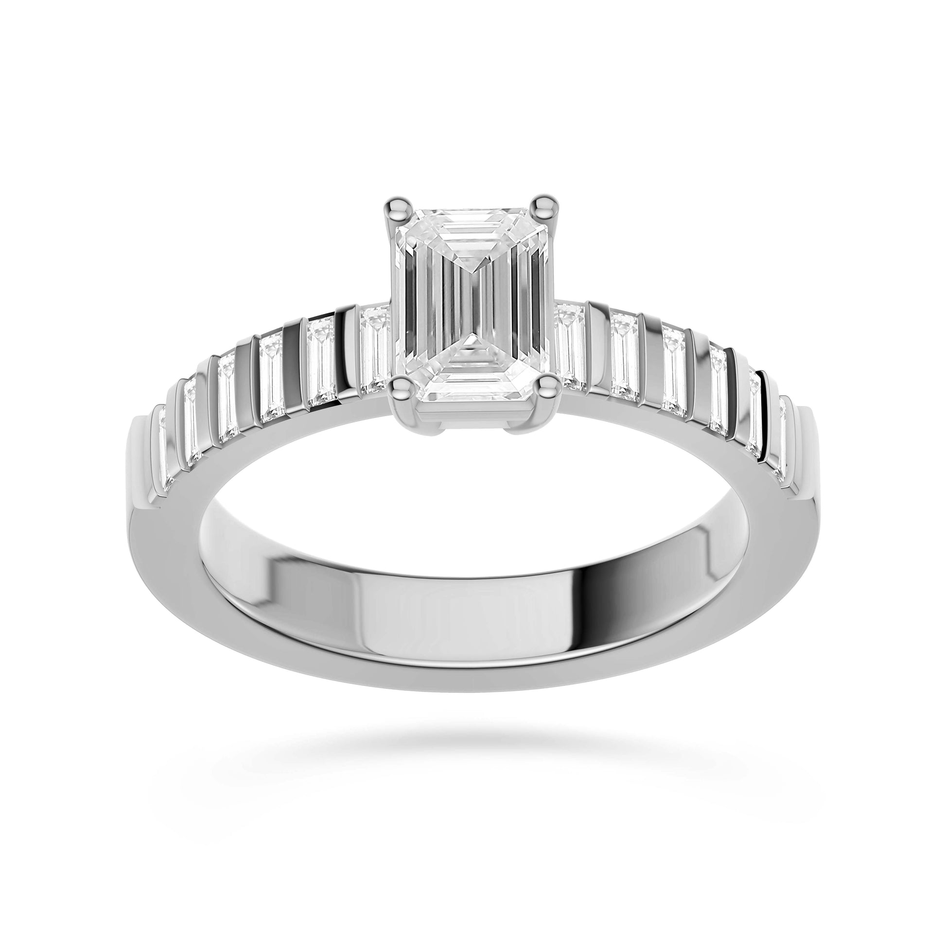 Ascend Emerald-Cut Diamond Ring In 14K Gold