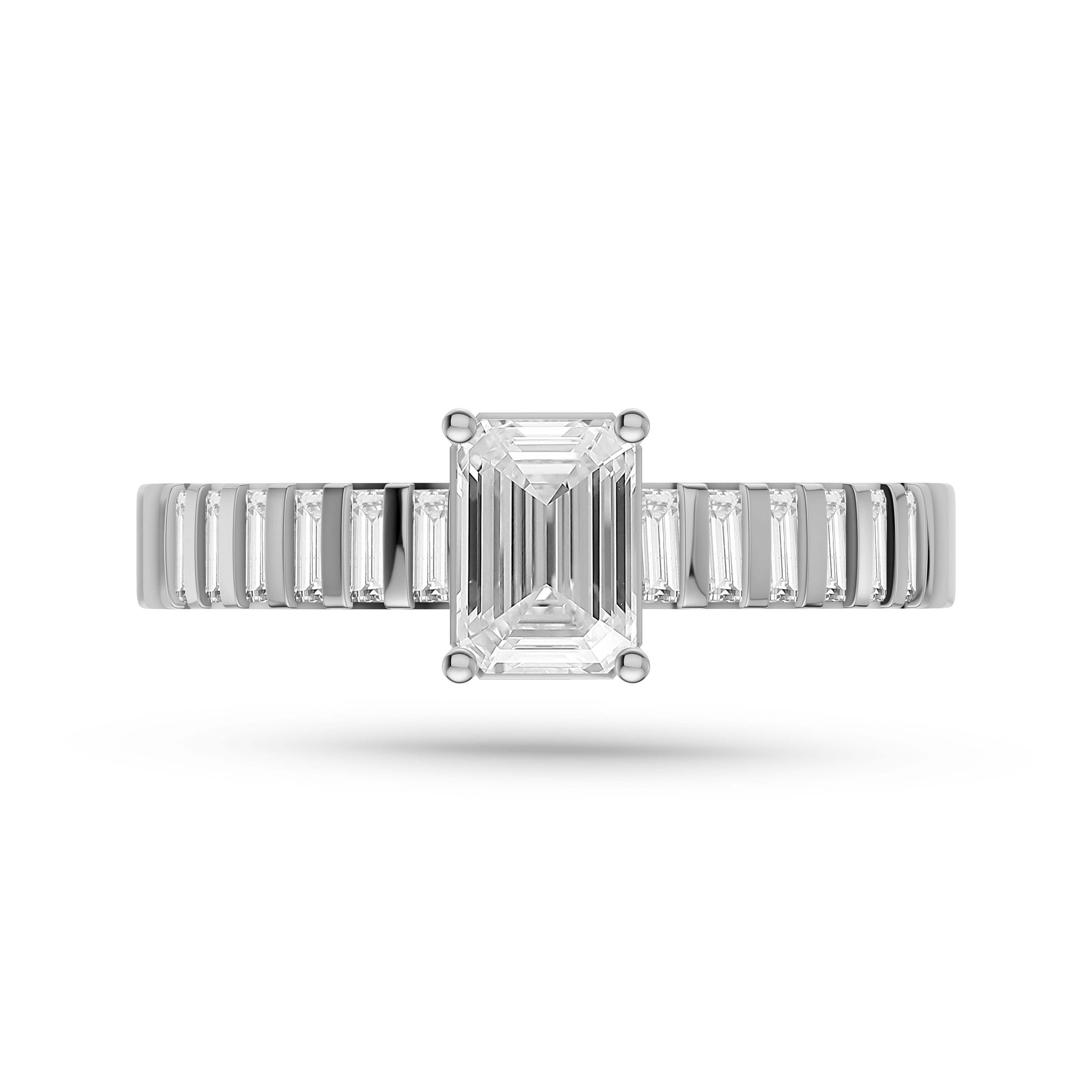 Ascend Emerald-Cut Diamond Ring In 14K Gold