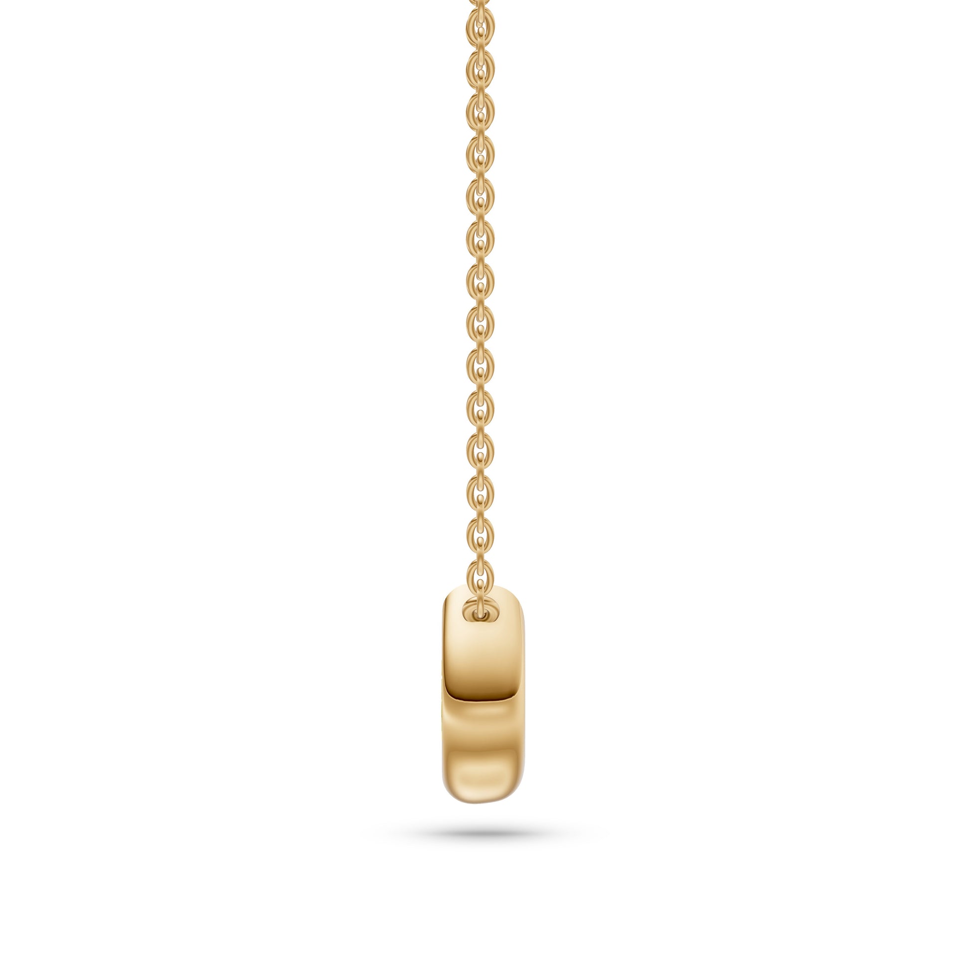 Aurora Pear Citrine Bezel Pendant in 14K White Gold