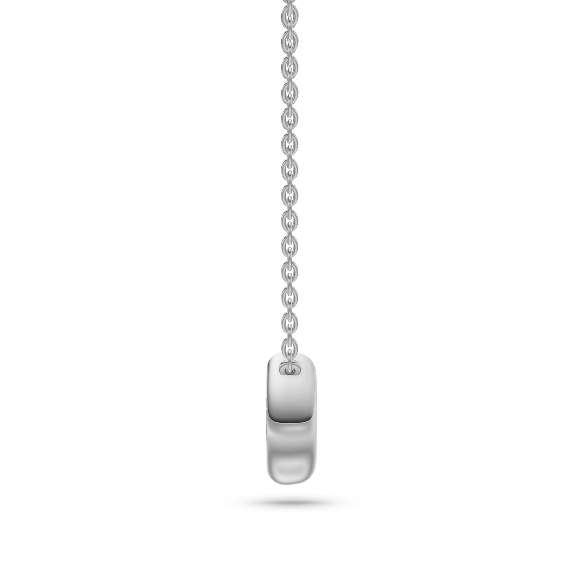 Aurora Pear Citrine Bezel Pendant in 14K White Gold
