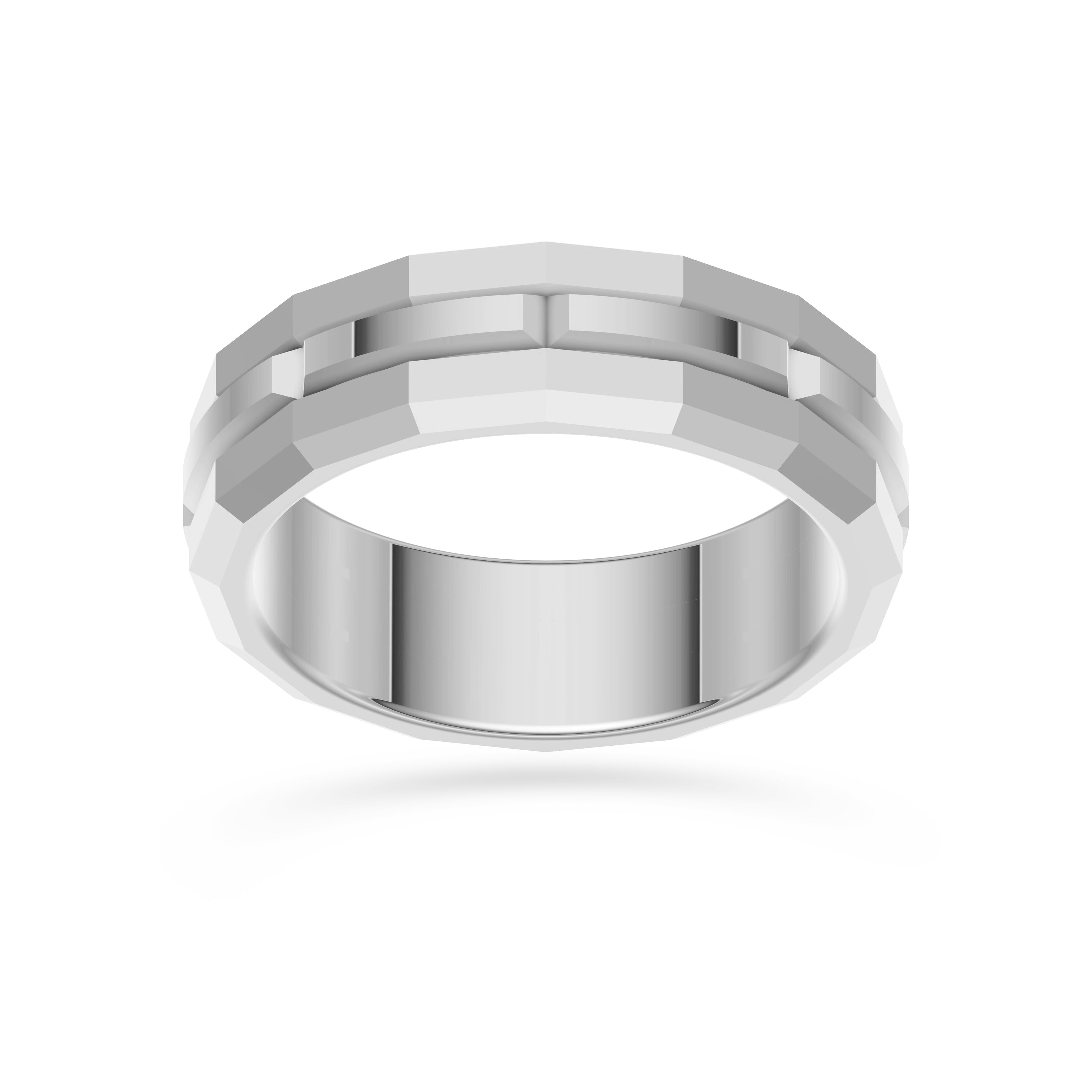 Axis Groove Men's Ring in Sterling Silver