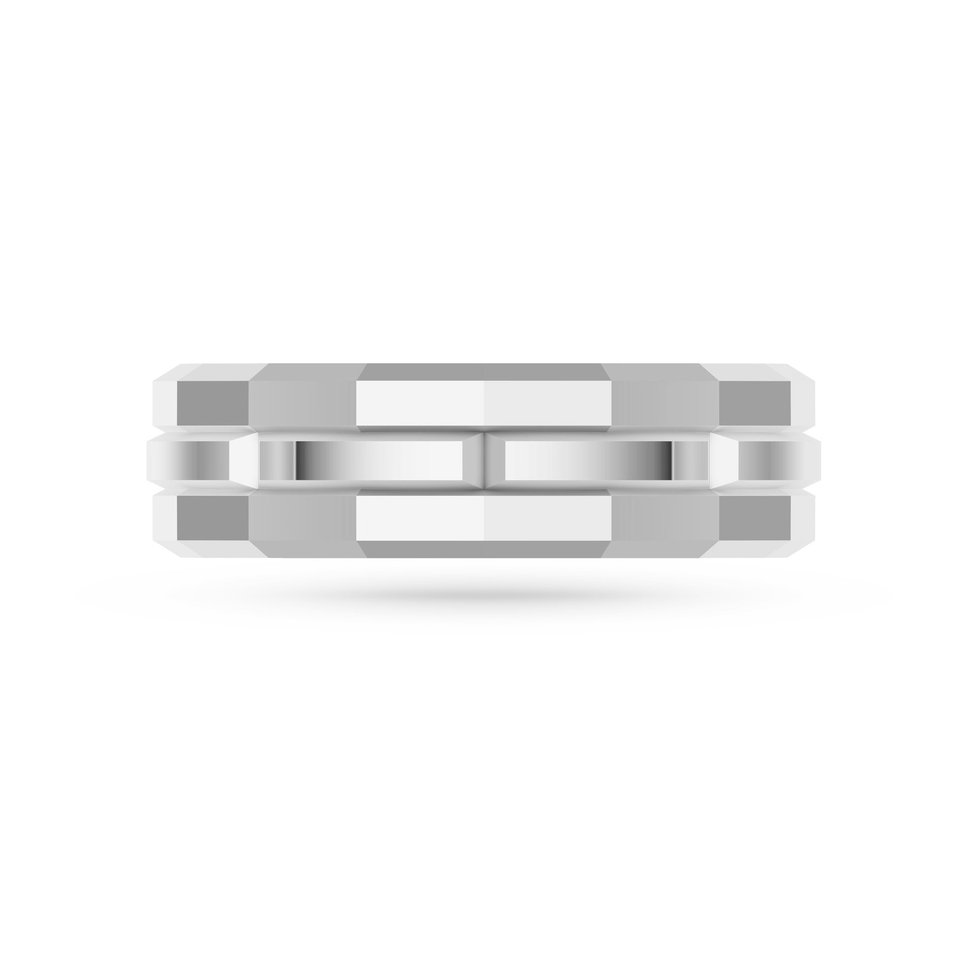 Axis Groove Men's Ring in Sterling Silver