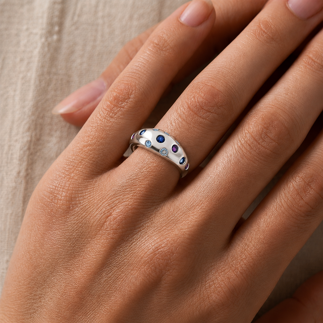 Lagoon Bubble Ring Ring In 14K Gold