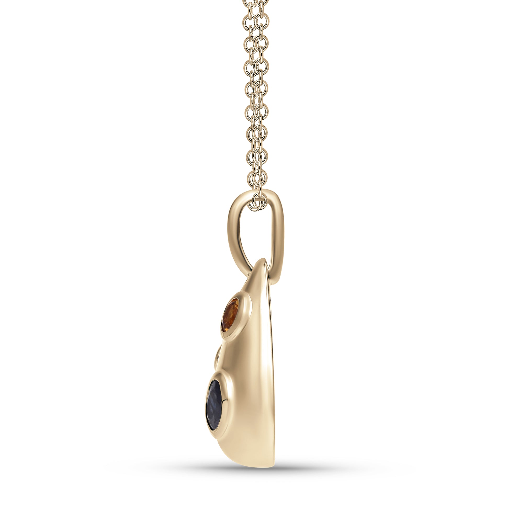 Artist Palette Gemstone Necklace in 14K Gold