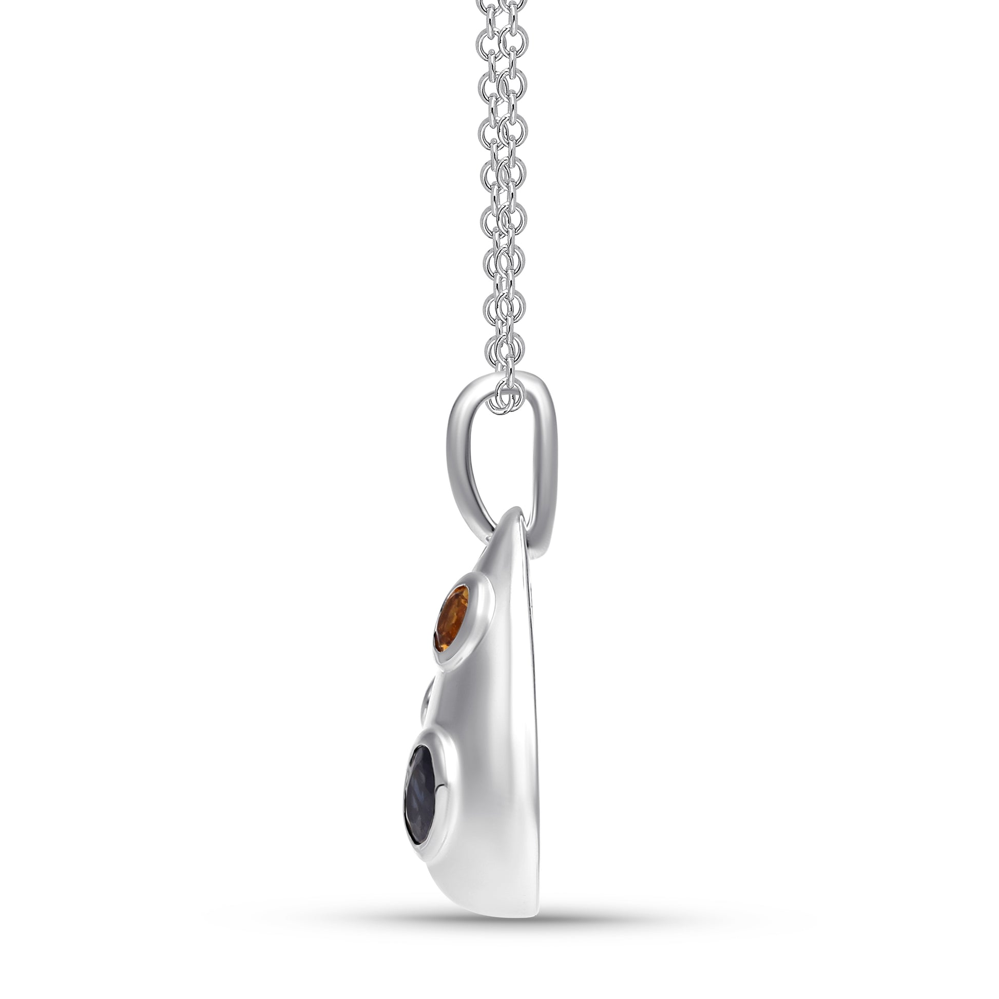 Artist Palette Gemstone Necklace in 14K Gold