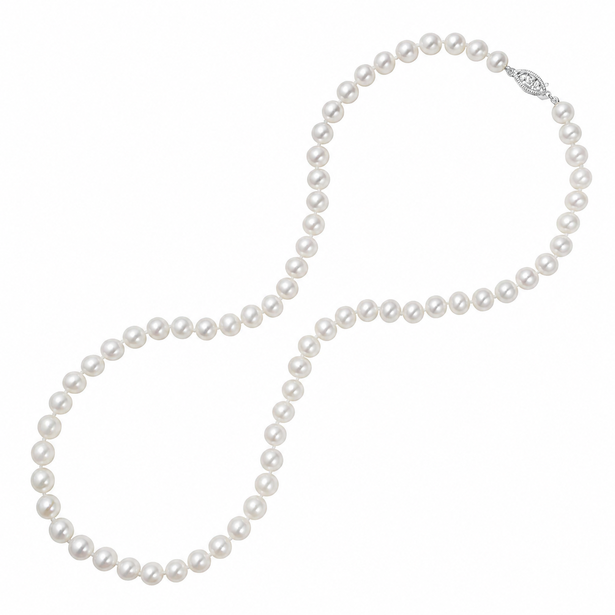6-6.5mm Freshwater Pearl Necklace In 14K Gold
