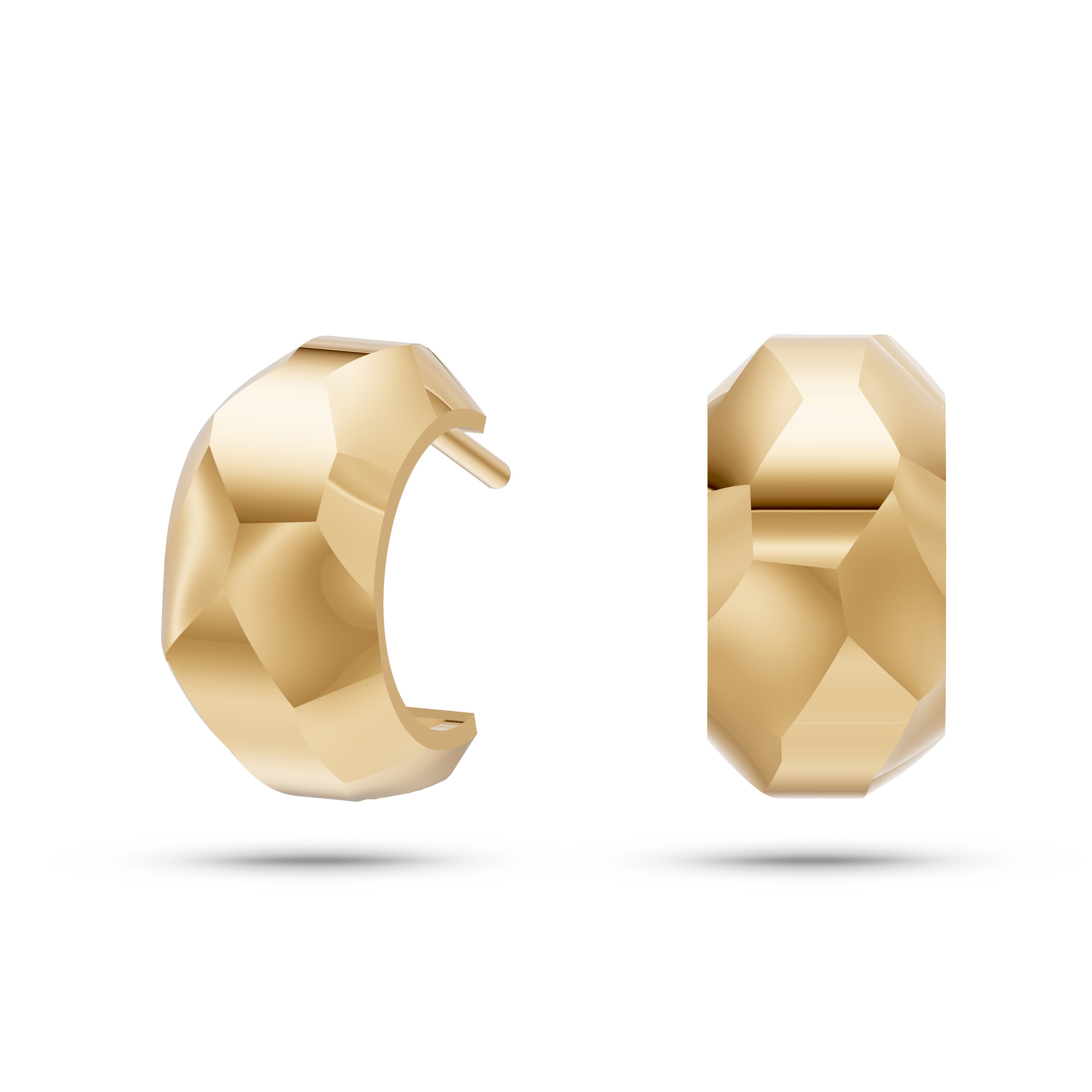 Chunky Hoop Earrings in 14K Gold