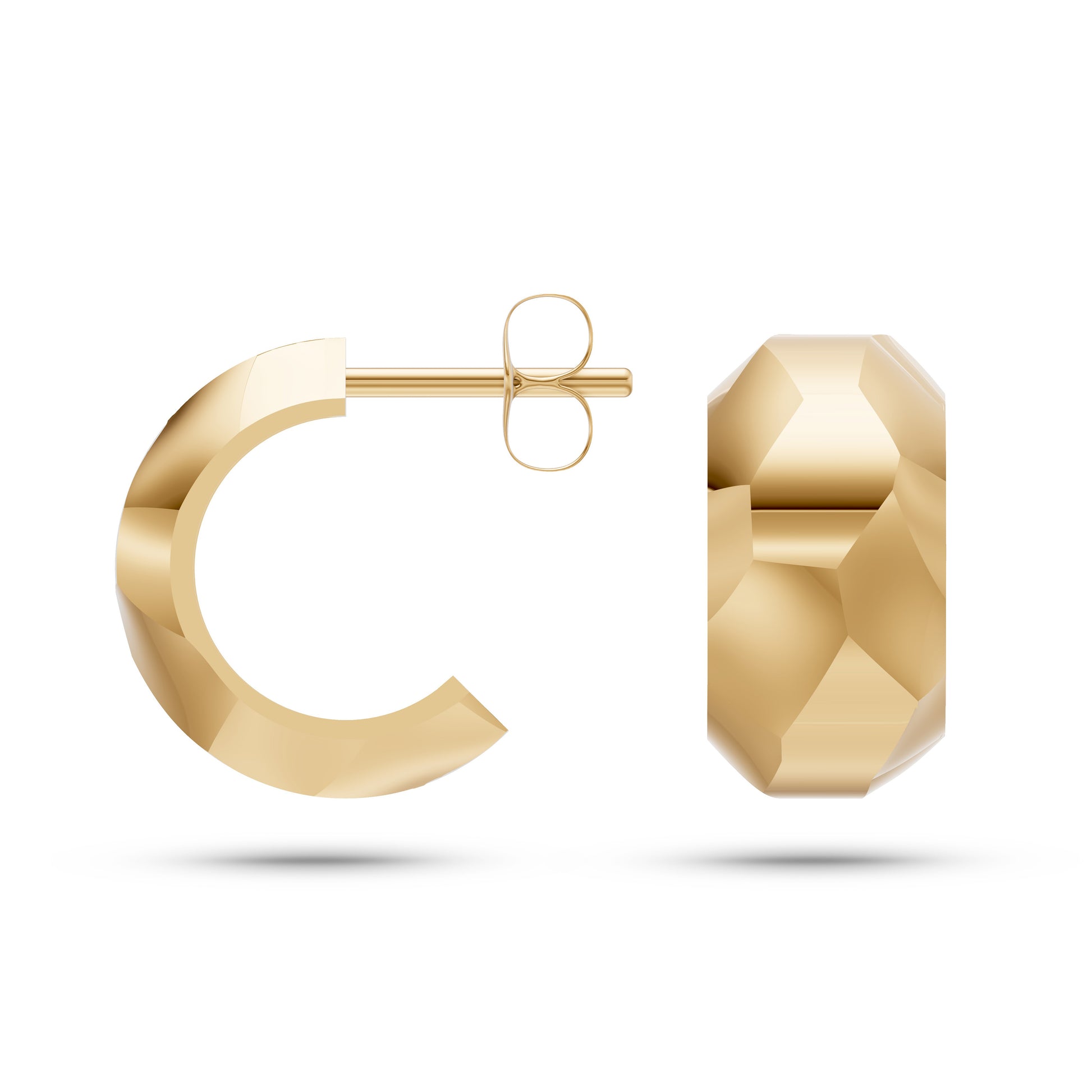 Chunky Hoop Earrings in 14K Gold