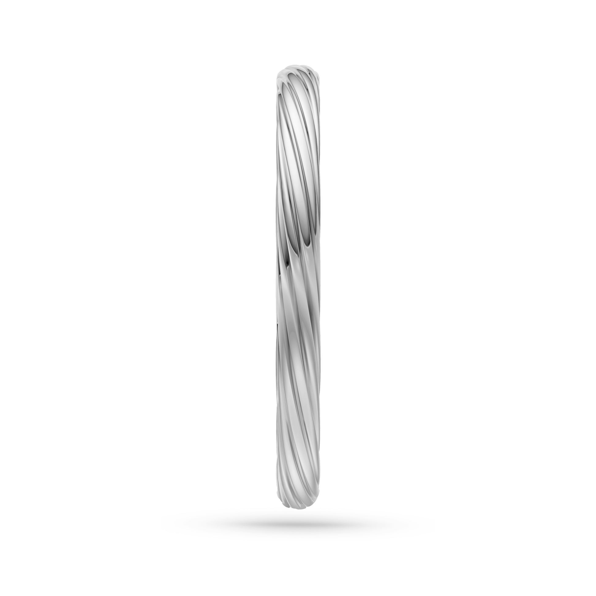 Men's Twist Open Bangle in Sterling Silver