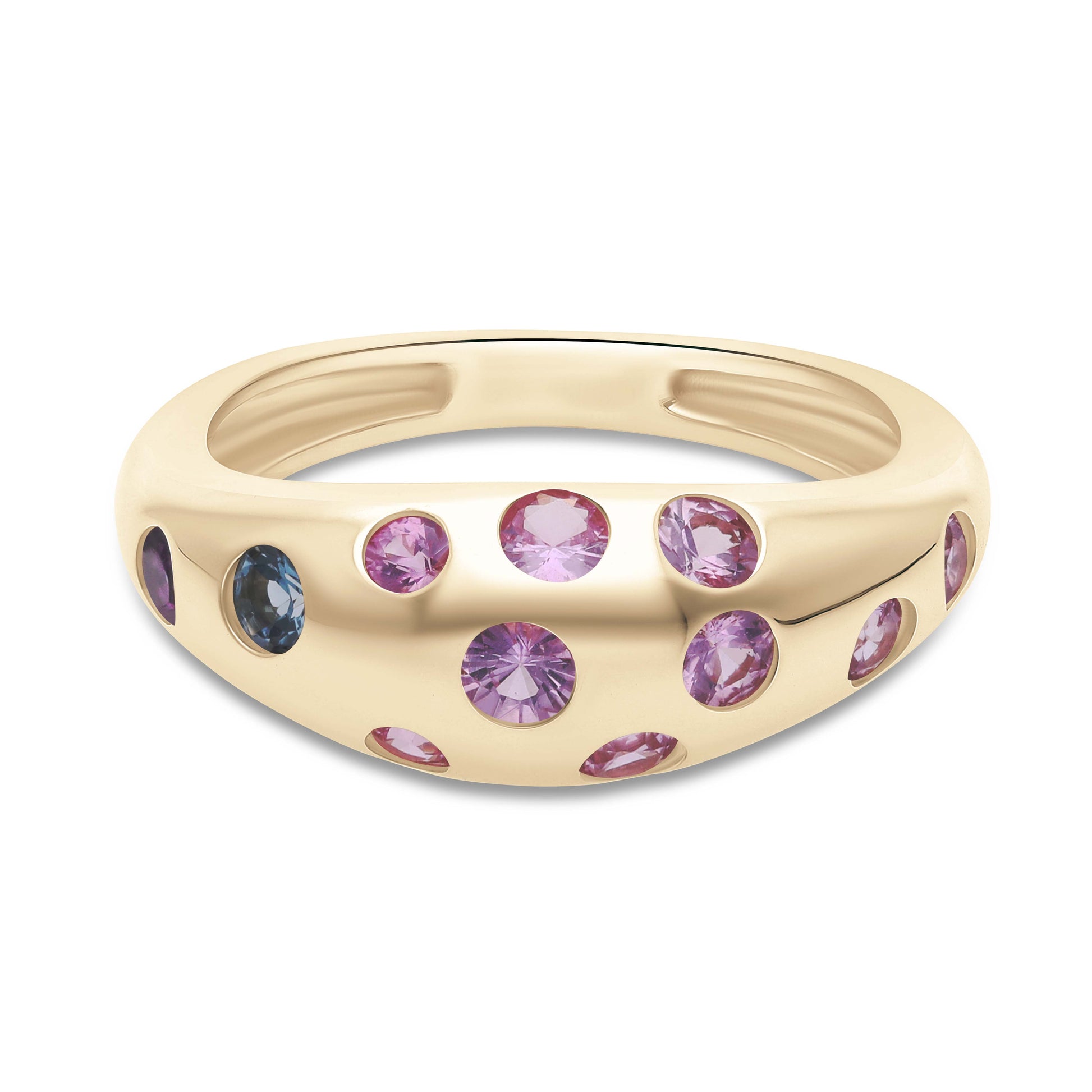 Sunset Bubble Ring in 14K Gold
