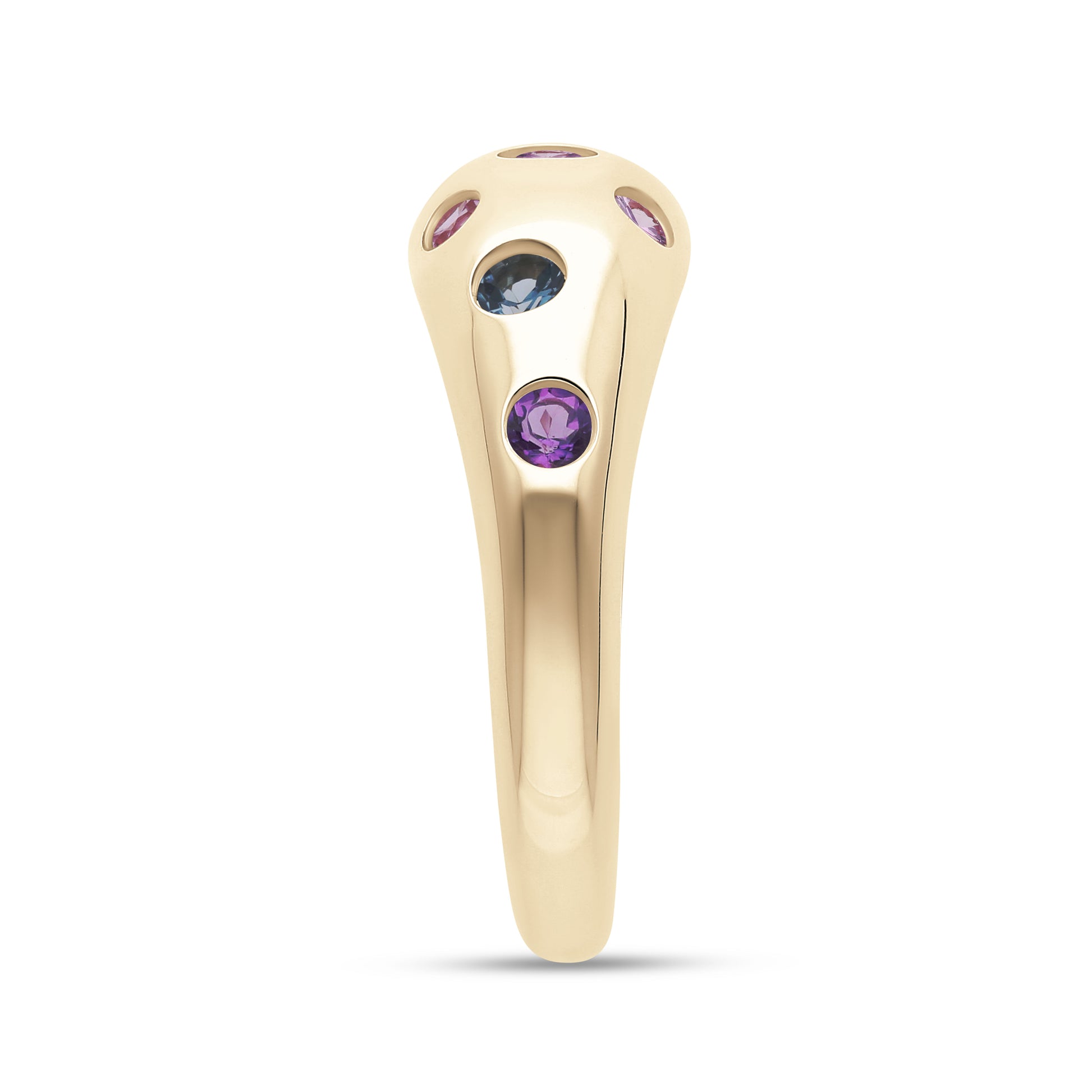 Sunset Bubble Ring in 14K Gold