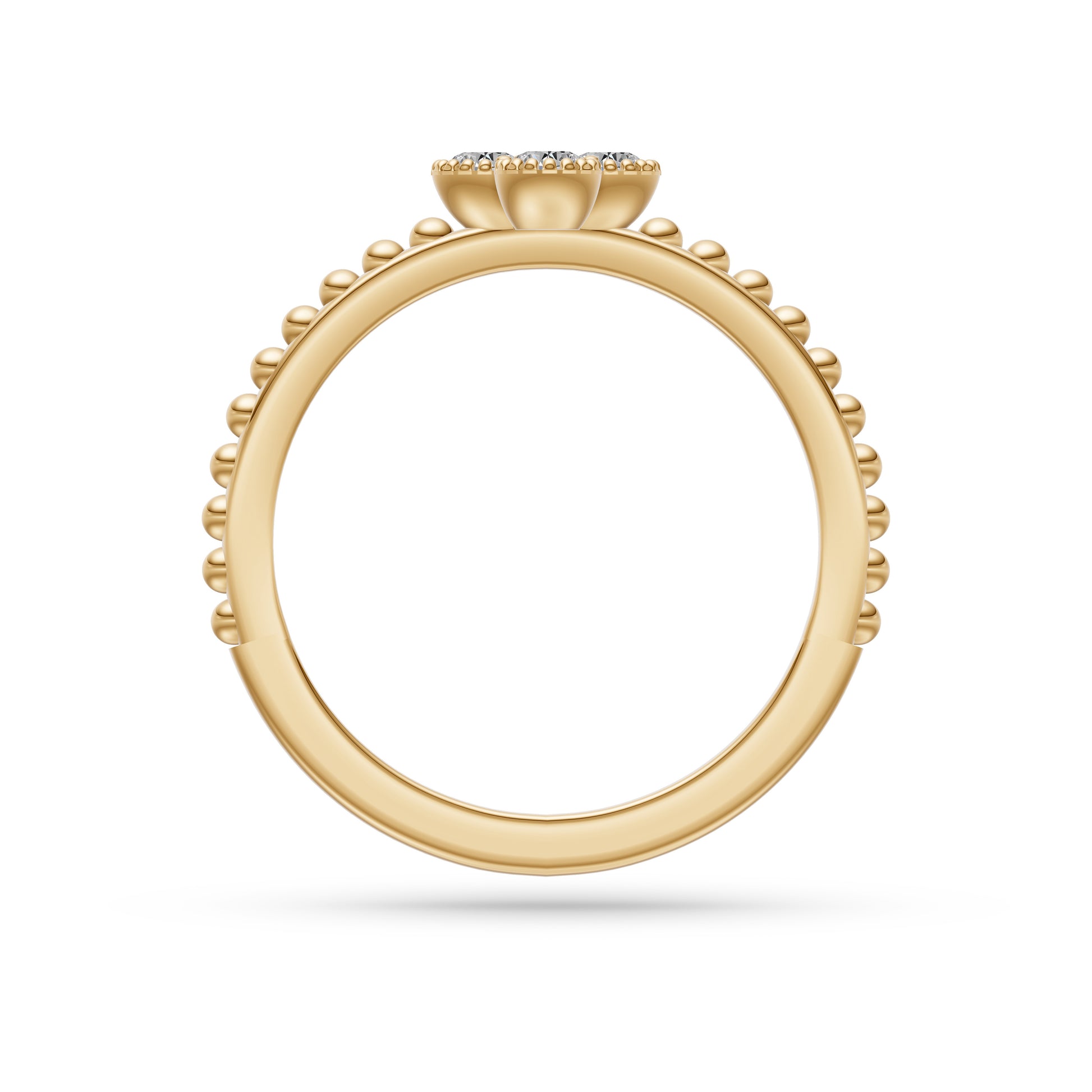 Diamond Flower Cluster Ring in 14K Gold