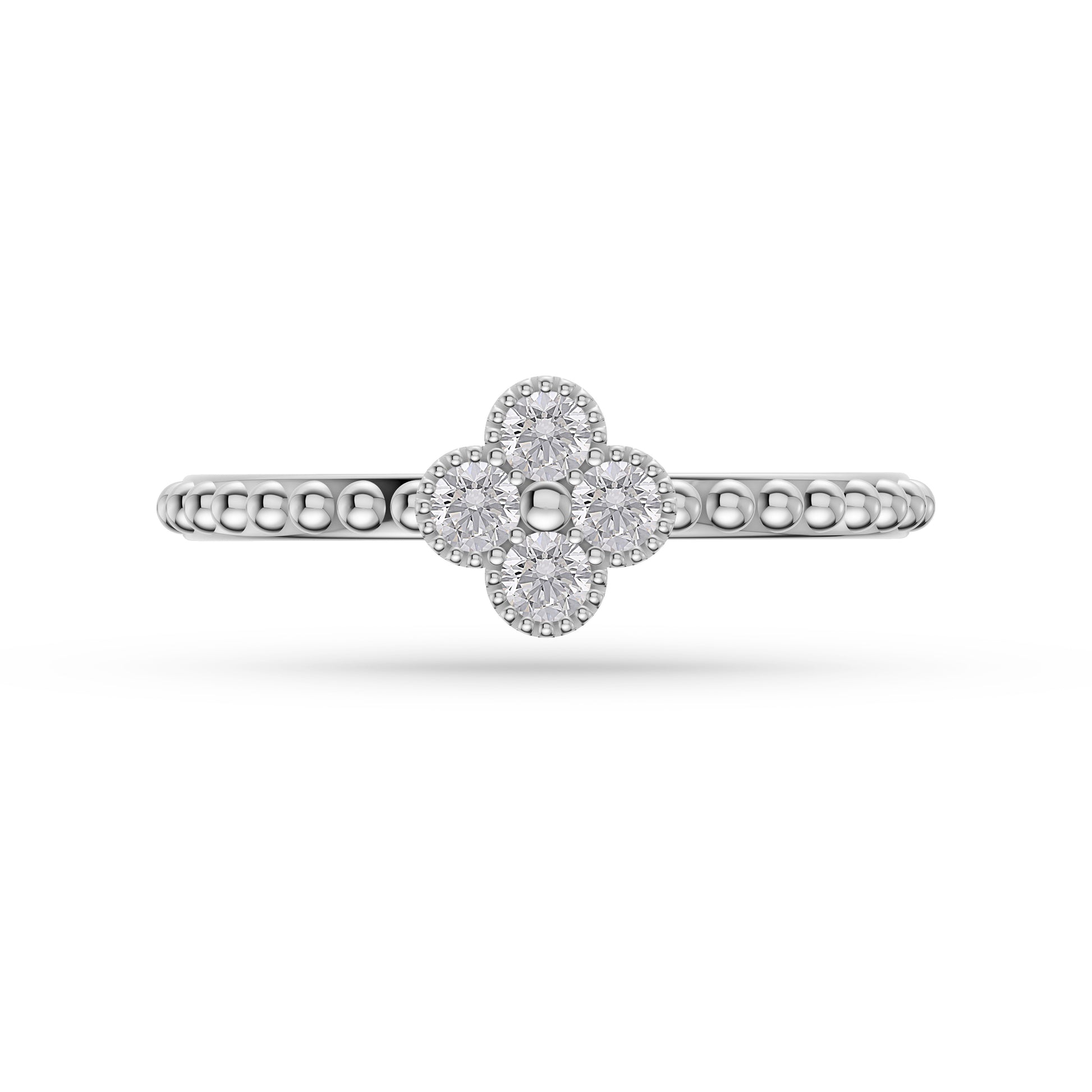 Diamond Flower Cluster Ring in 14K Gold