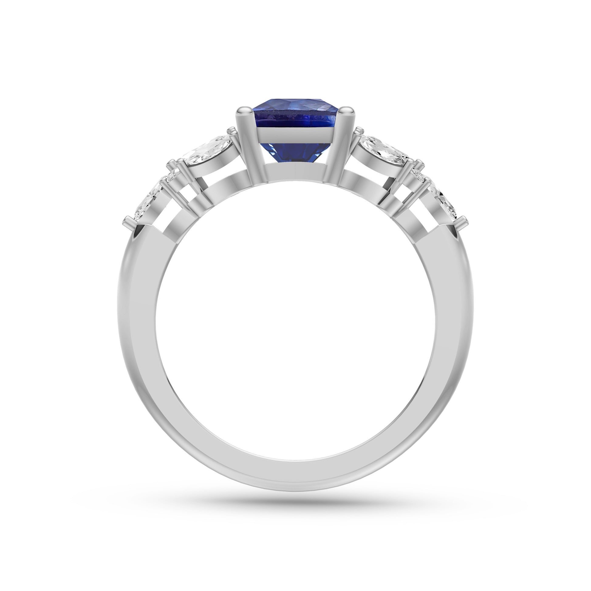 Sapphire and Diamond Windsor Ring in 14K Gold