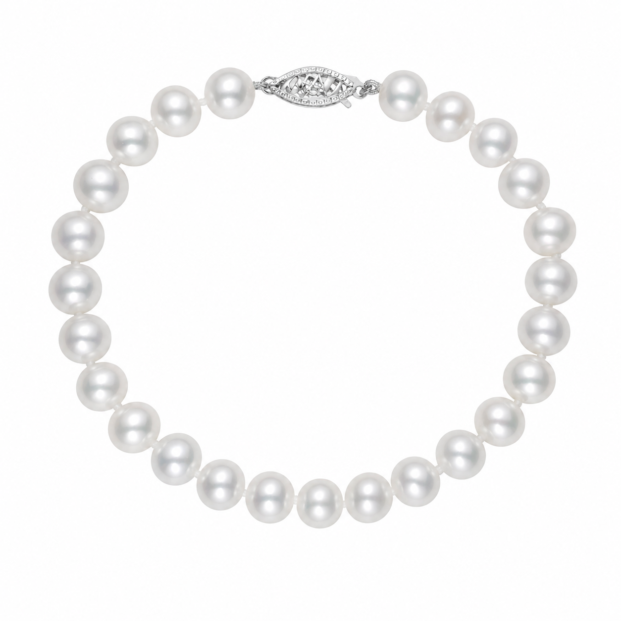 7-7.5mm Freshwater Pearl Bracelet In 14K Gold