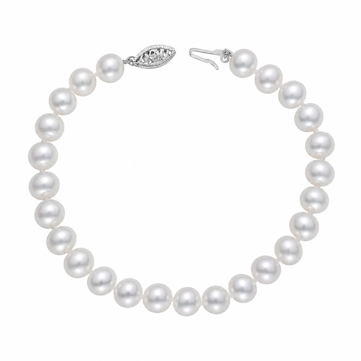 7-7.5mm Freshwater Pearl Bracelet In 14K Gold