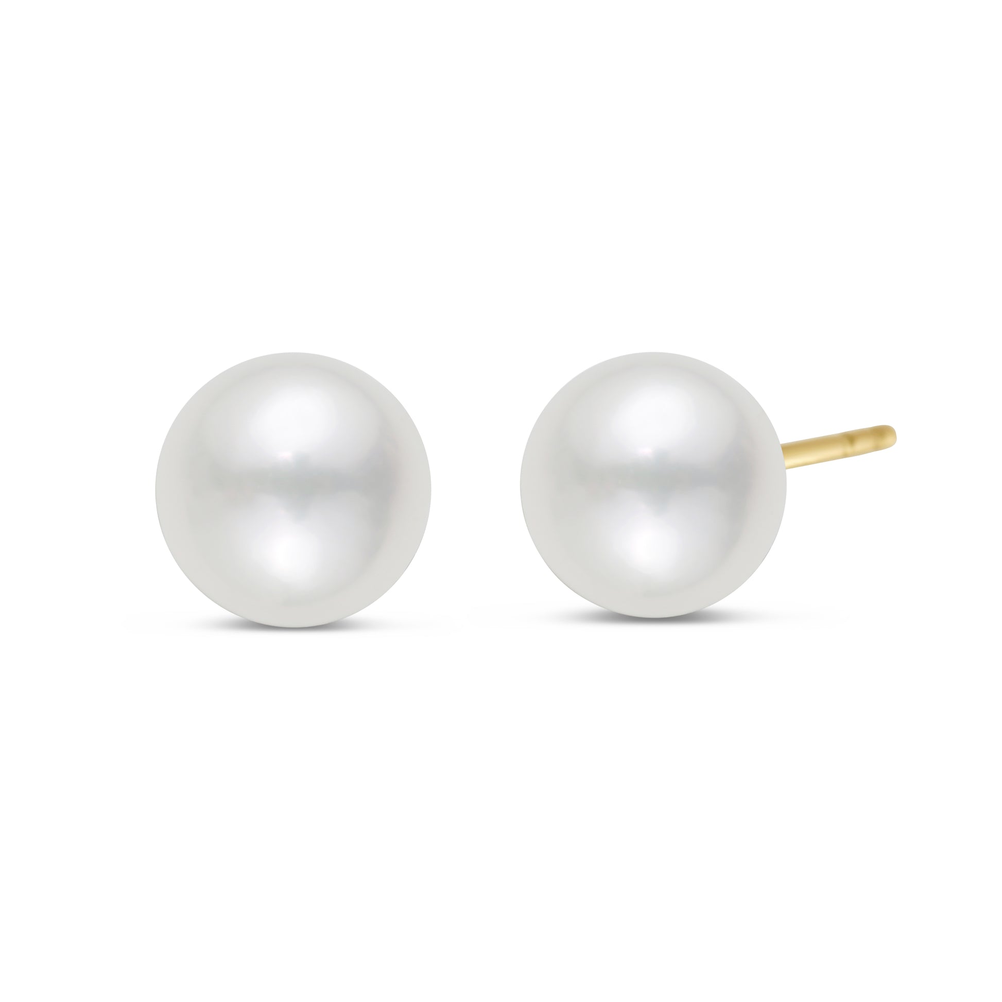 7-7.5mm Freshwater Pearl Stud Earrings In 14K Gold