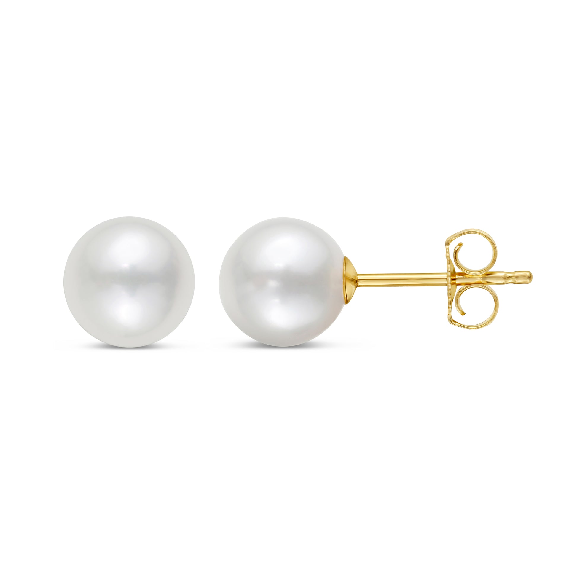 7-7.5mm Freshwater Pearl Stud Earrings In 14K Gold