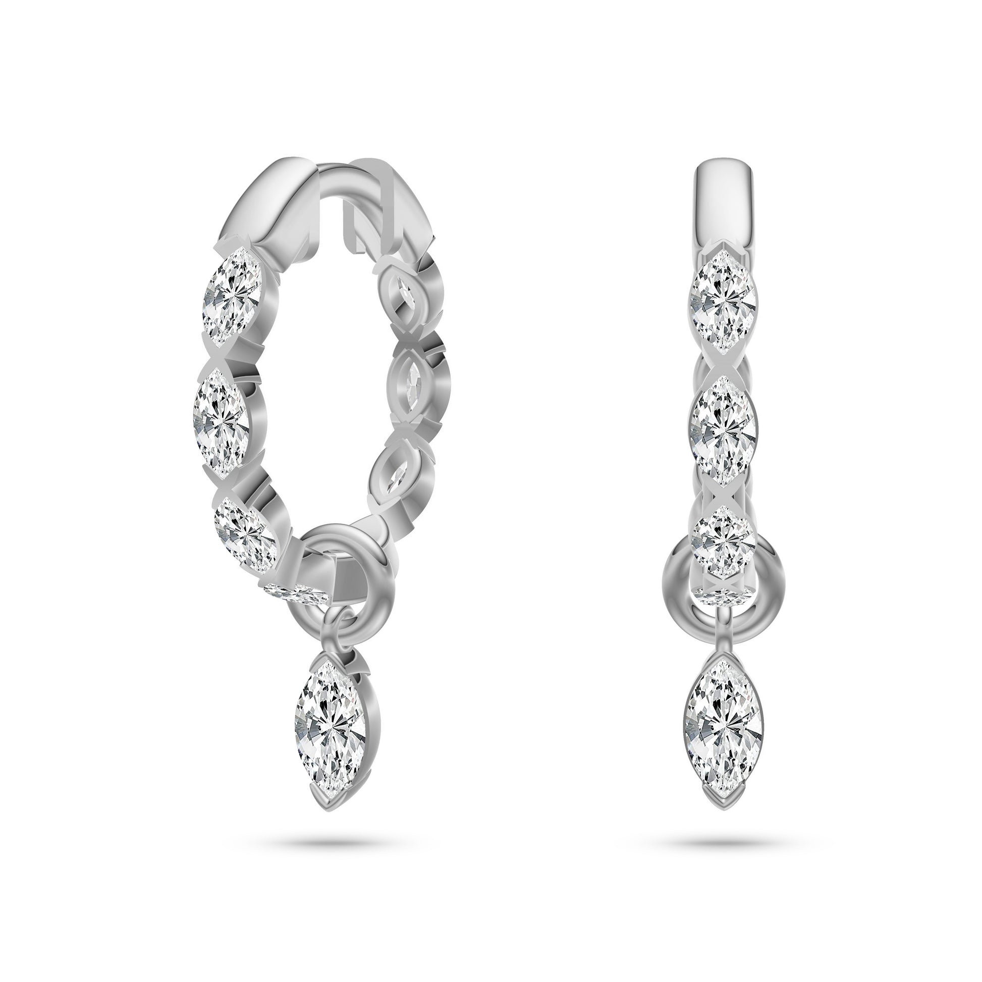 Elysian Marquise Drop Earrings In 14K Gold