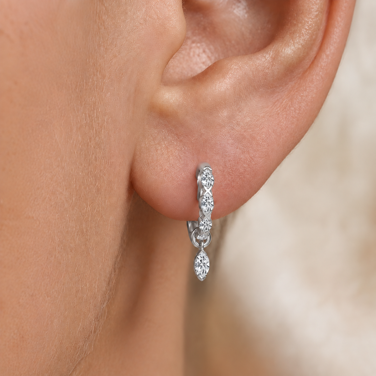 Elysian Marquise Drop Earrings In 14K Gold