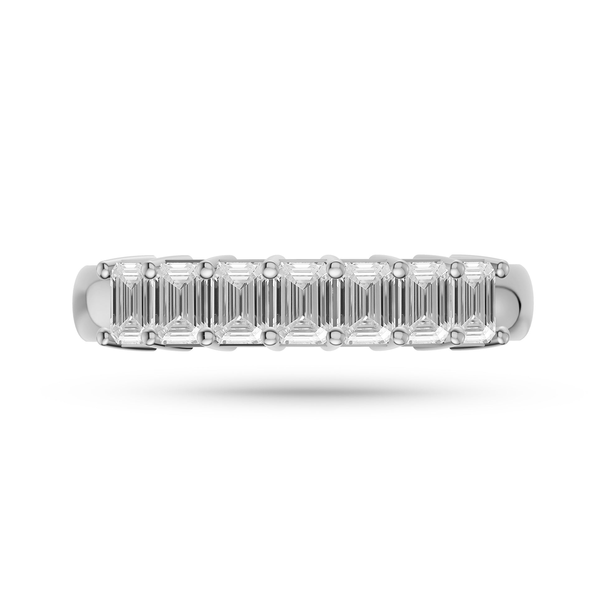Emerald-Cut Diamond Band Ring in 14K Gold
