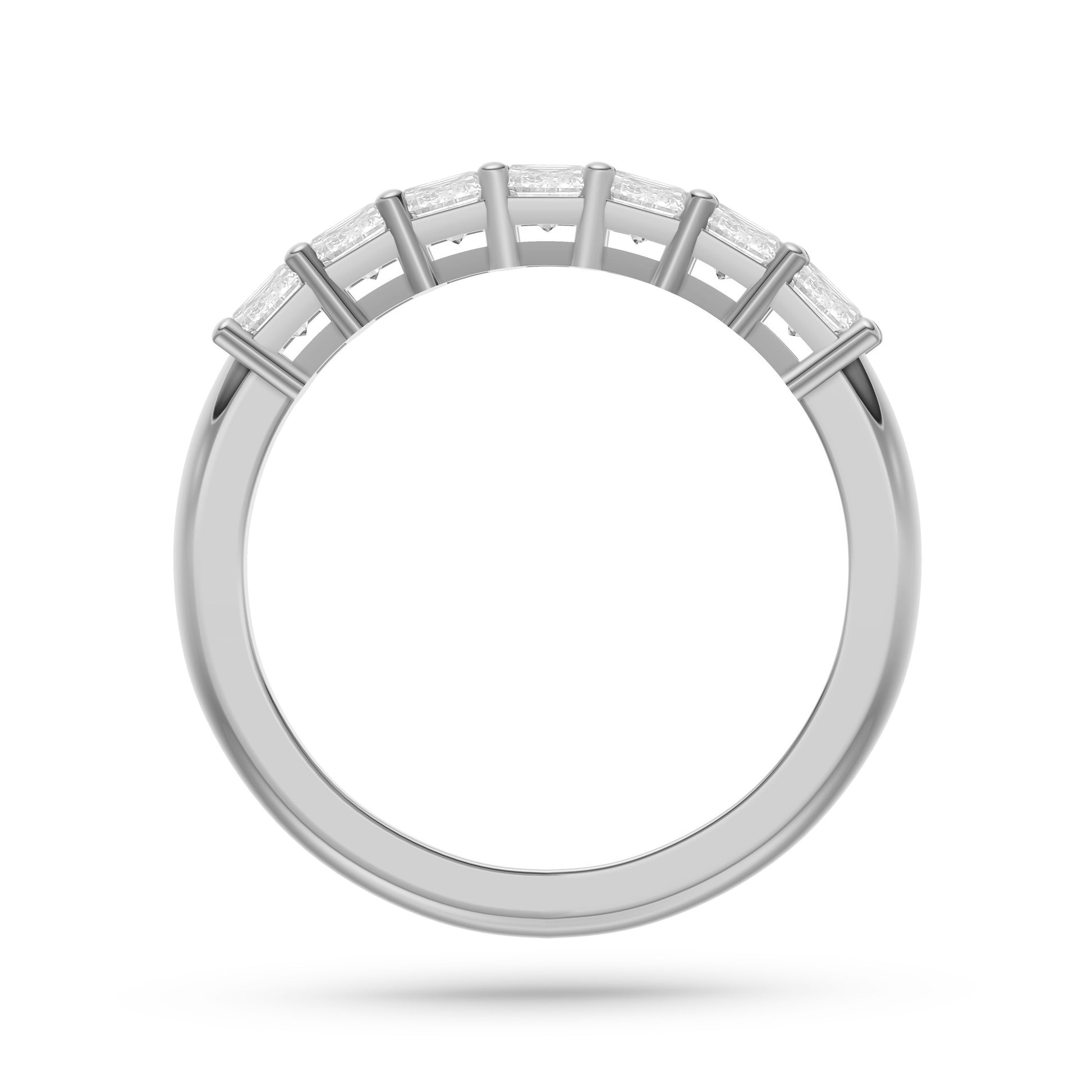 Emerald-Cut Diamond Band Ring in 14K Gold