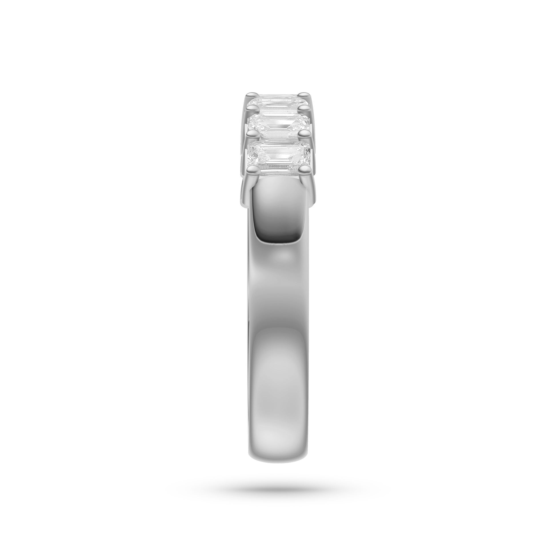 Emerald-Cut Diamond Band Ring in 14K Gold