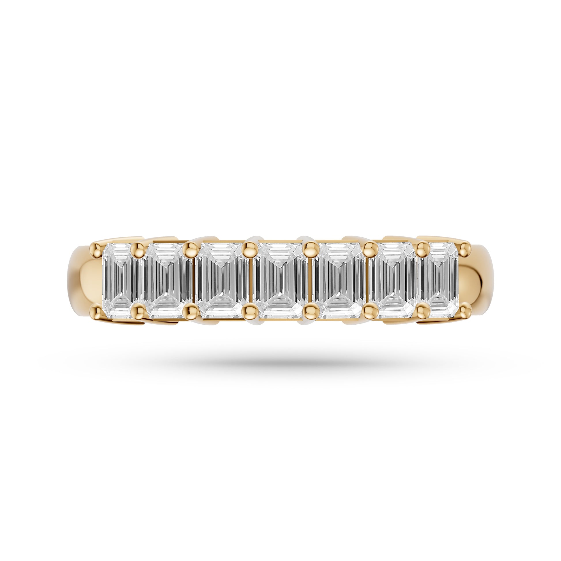 Emerald-Cut Diamond Band Ring in 14K Gold