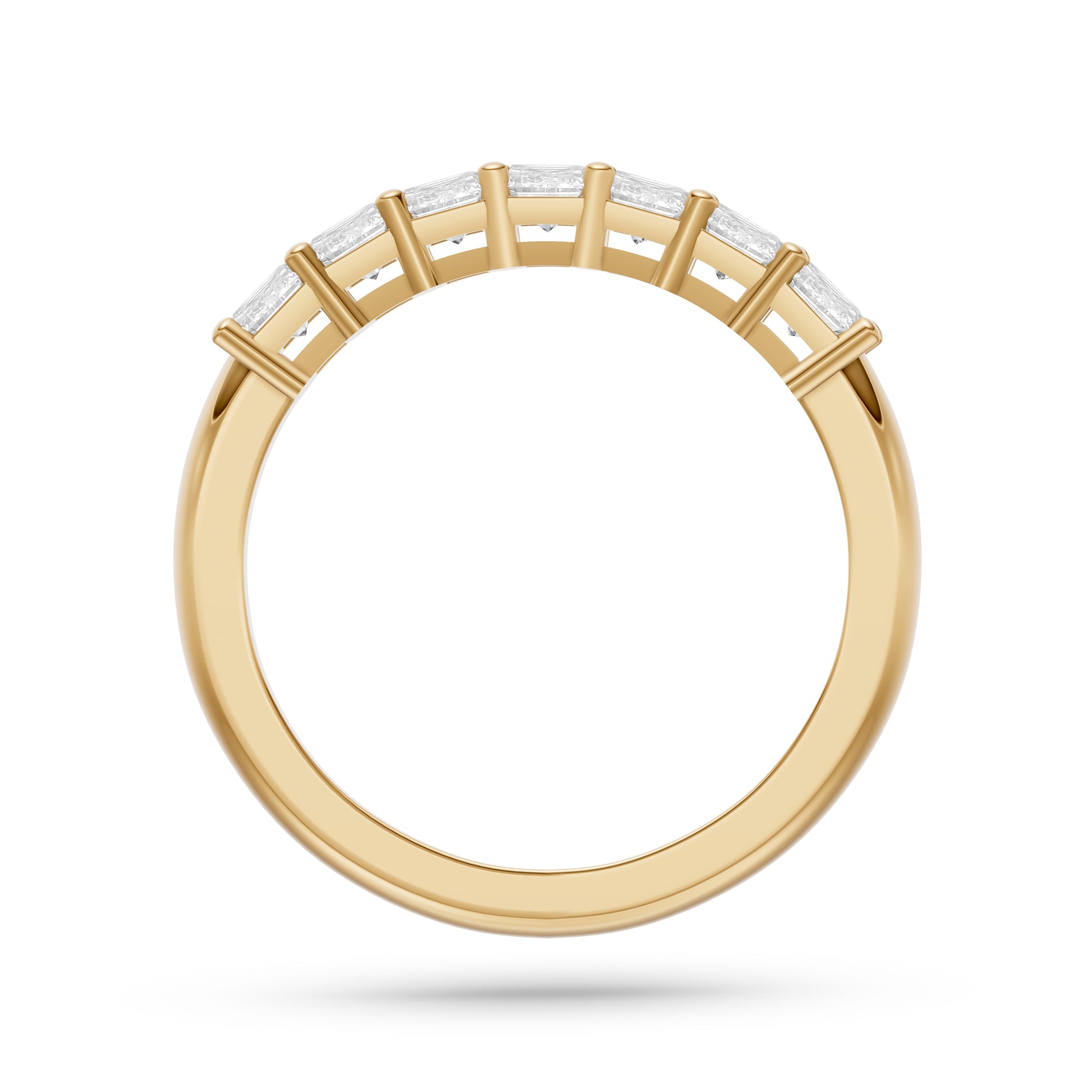 Emerald-Cut Diamond Band Ring in 14K Gold