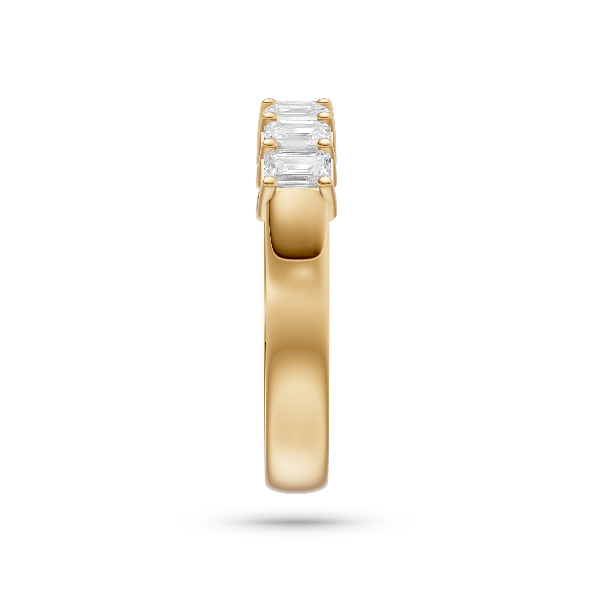 Emerald-Cut Diamond Band Ring in 14K Gold