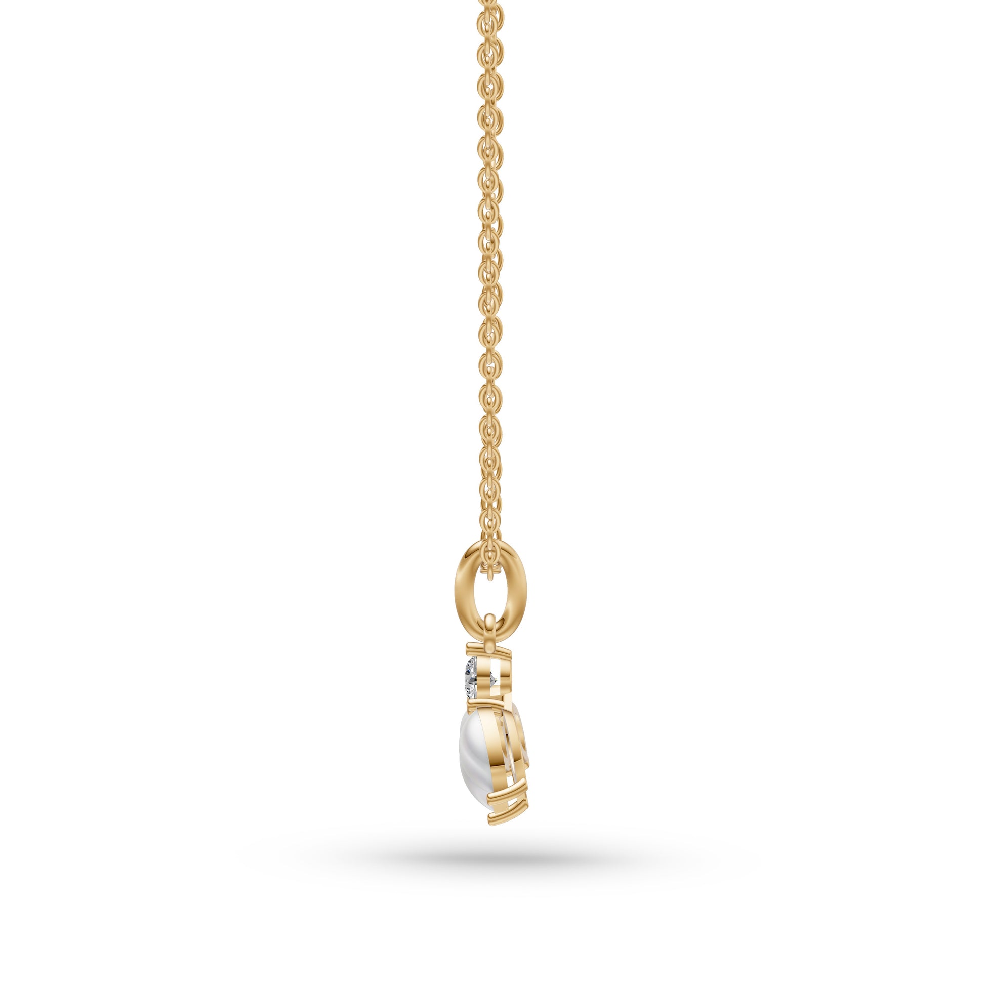 Opal Azalea Pendant Necklace In 14K Gold