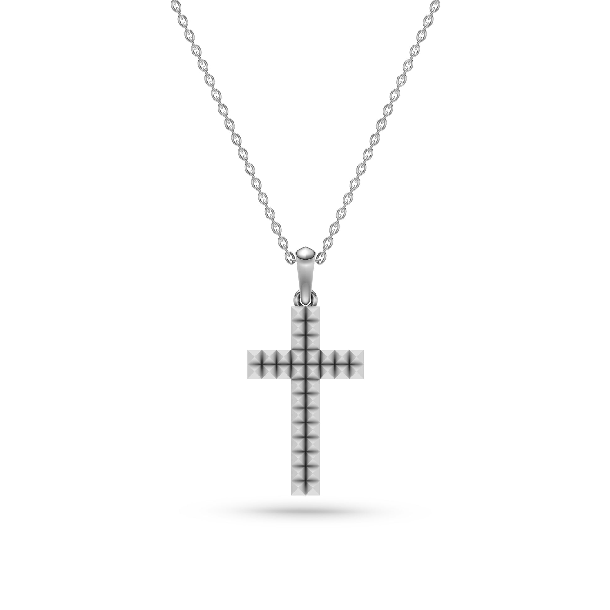 Cross Pendant Necklace In Sterling Silver