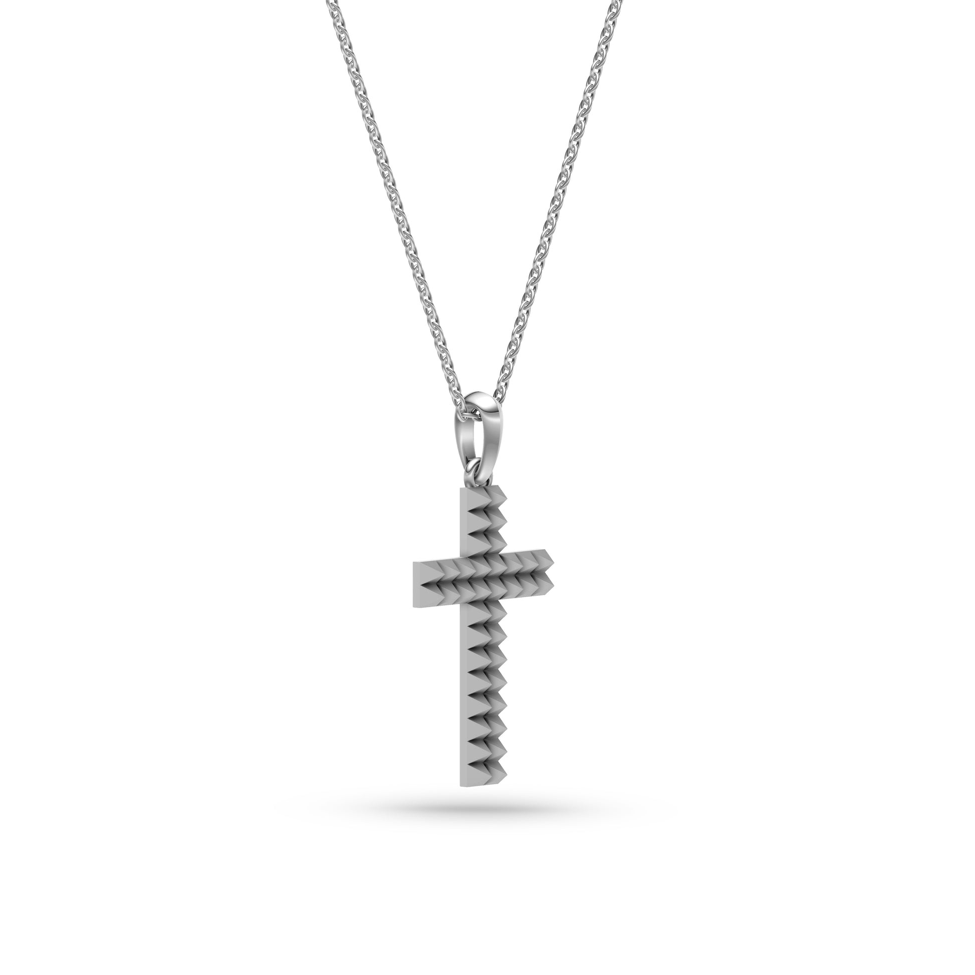 Cross Pendant Necklace In Sterling Silver