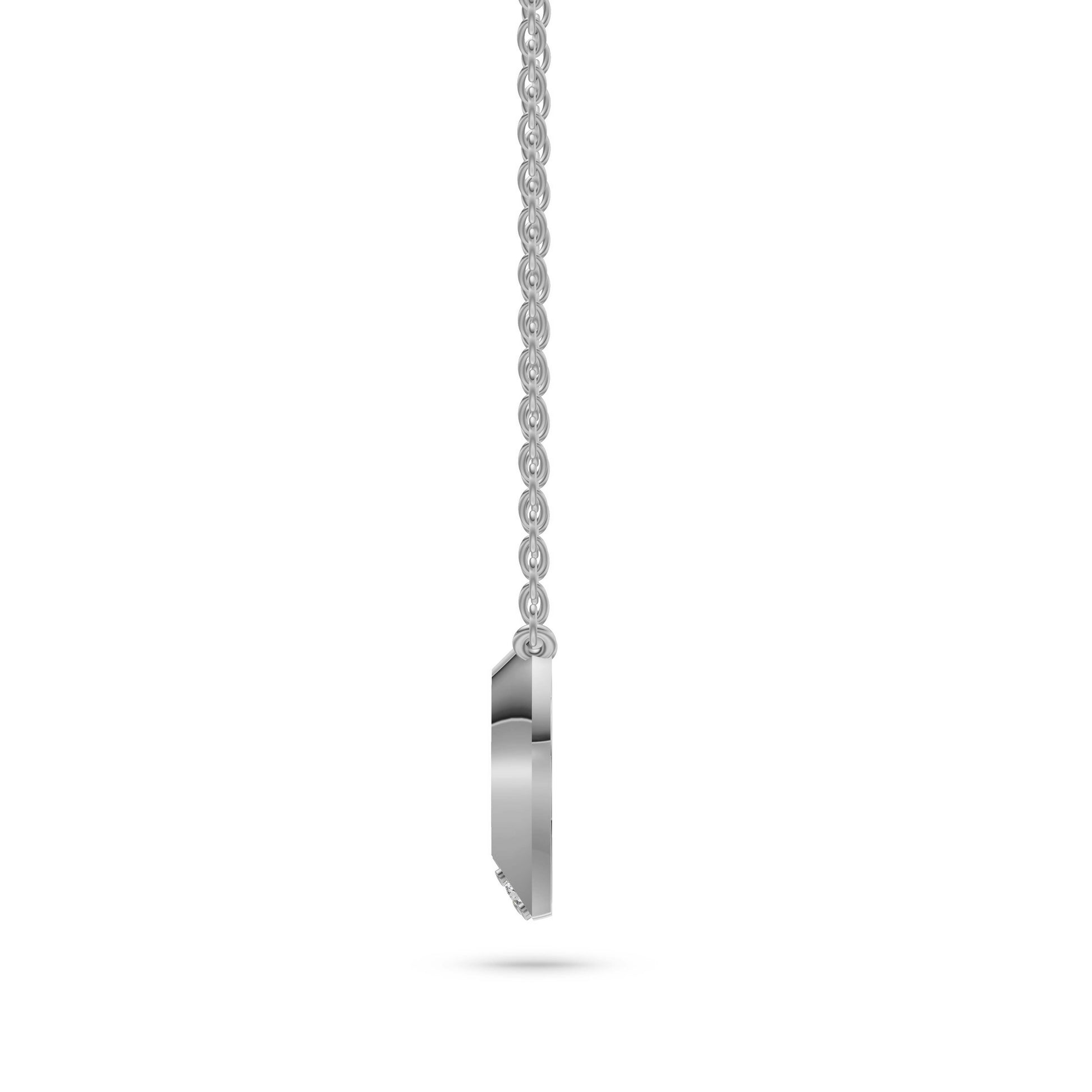 Fortuna Diamond Horseshoe Pendant In 14K Gold