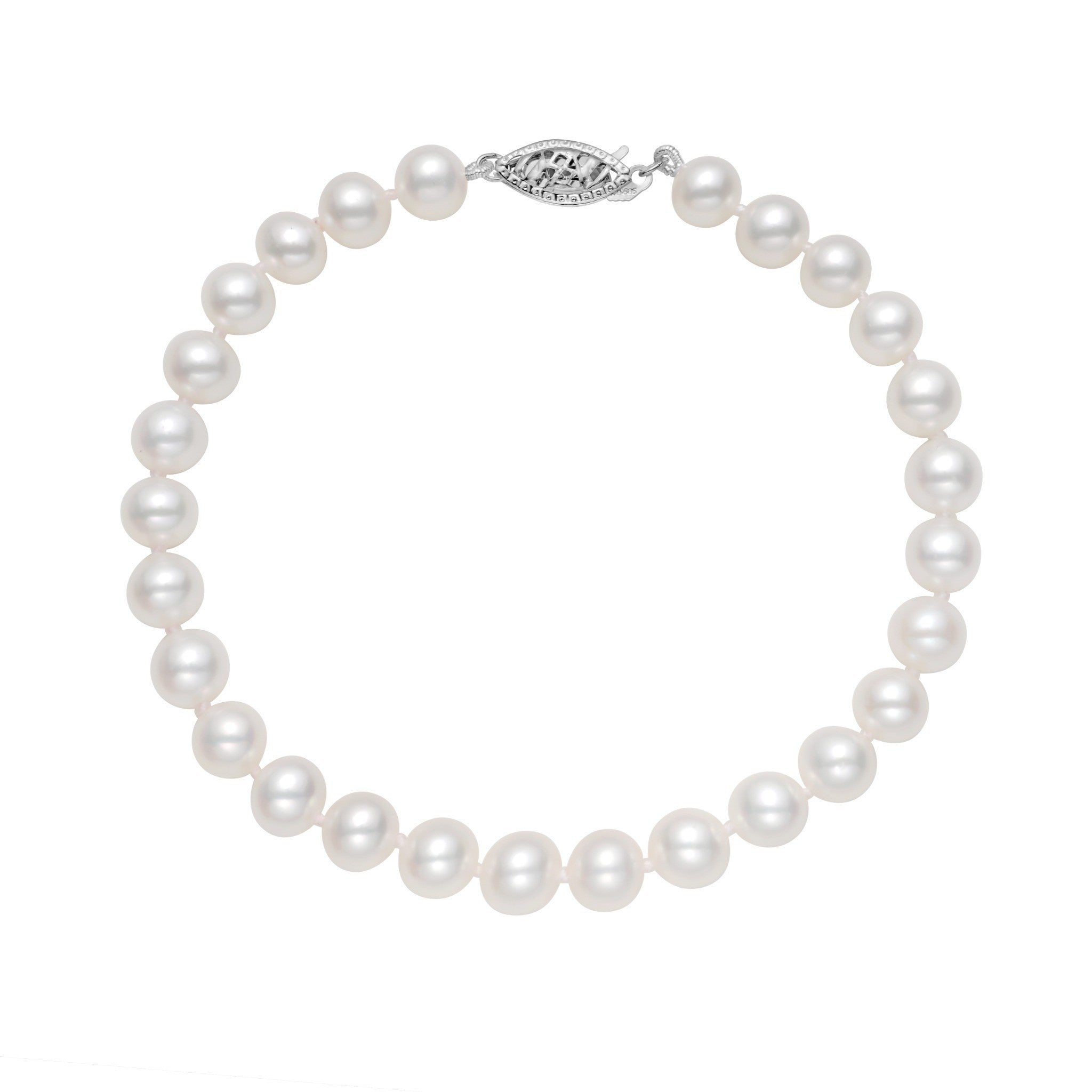 6-6.5mm Freshwater Pearl Bracelet In 14K Gold