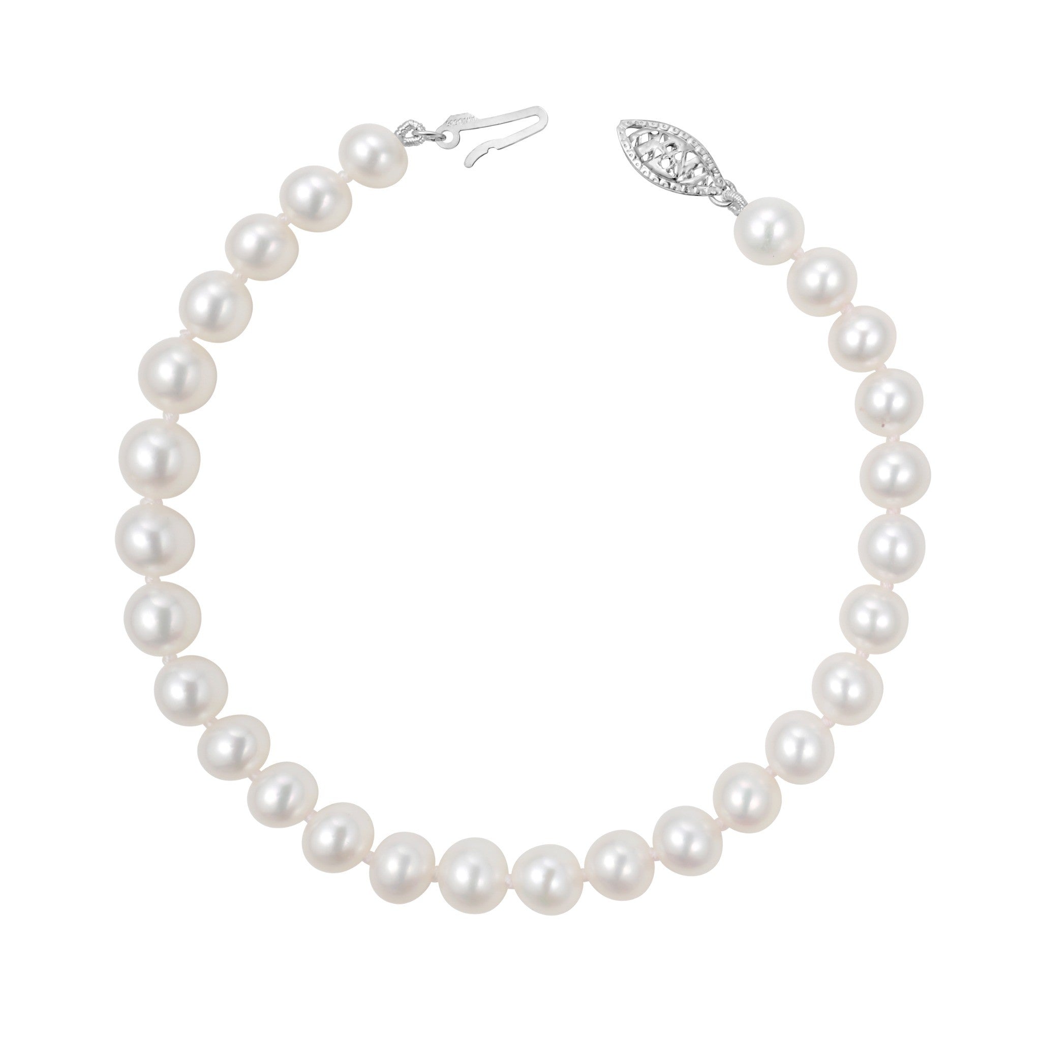 6-6.5mm Freshwater Pearl Bracelet In 14K Gold