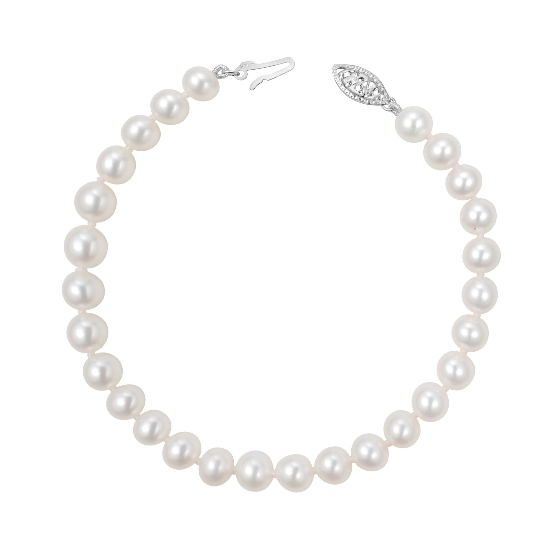 6-6.5mm Freshwater Pearl Bracelet In 14K Gold