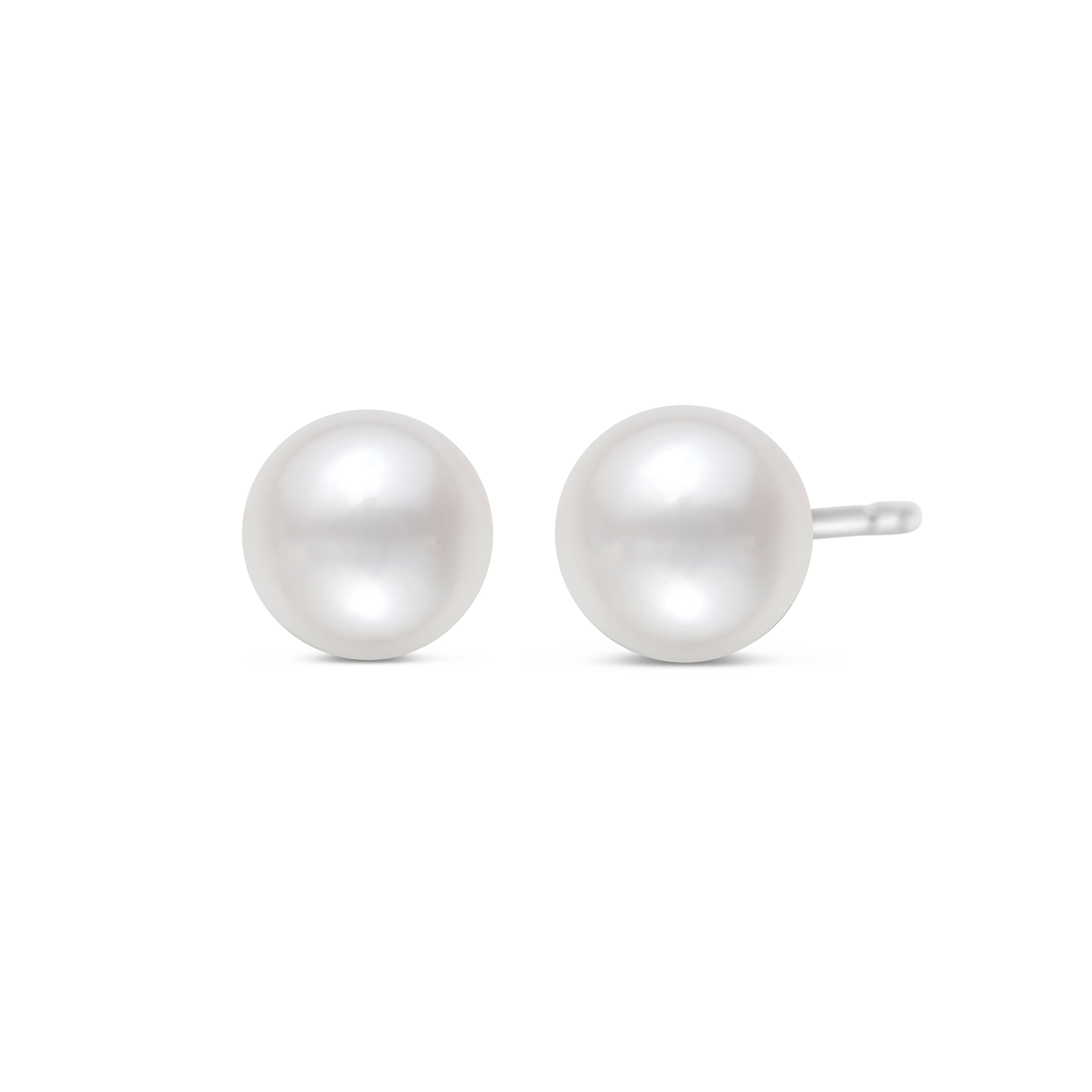 6-6.5mm Freshwater Pearl Stud Earrings In 14K Gold