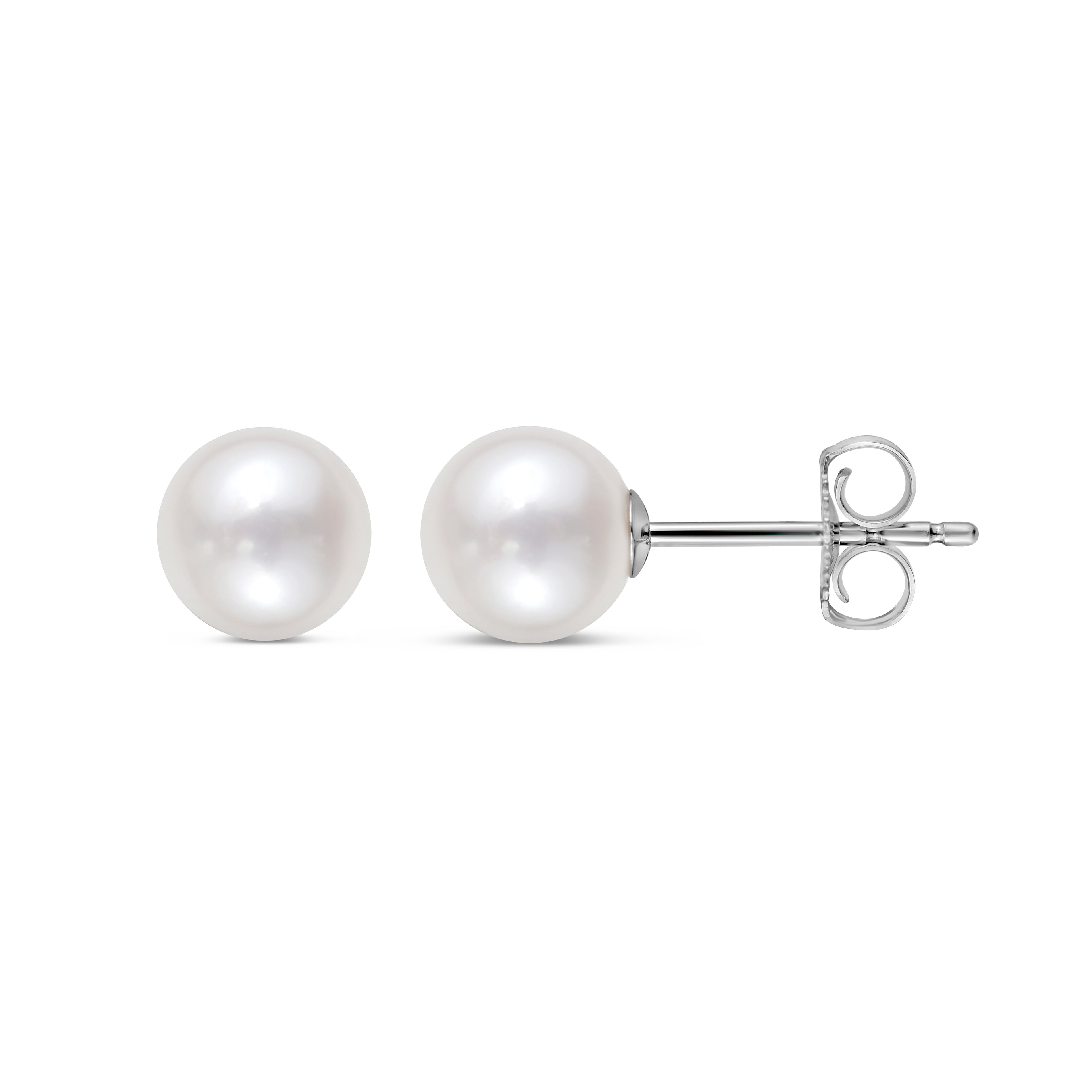 6-6.5mm Freshwater Pearl Stud Earrings In 14K Gold