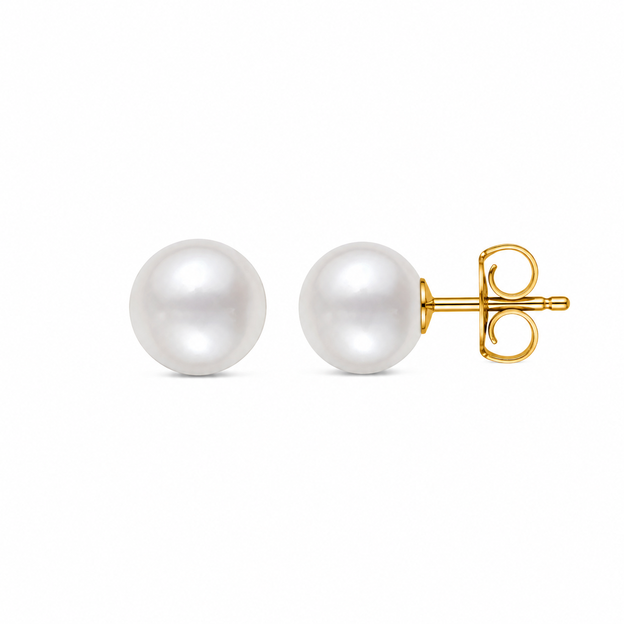 6-6.5mm Freshwater Pearl Stud Earrings In 14K Gold