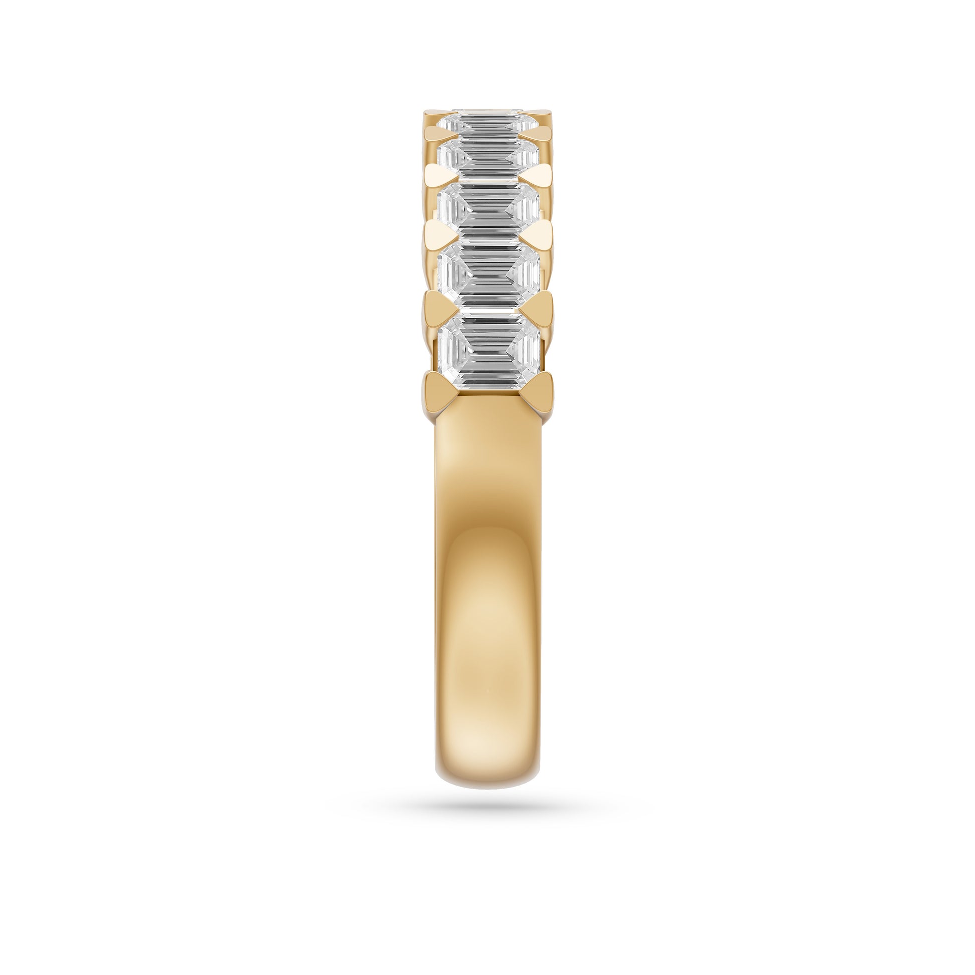 Radiant Diamond Half-Eternity Band Ring in 14K Gold
