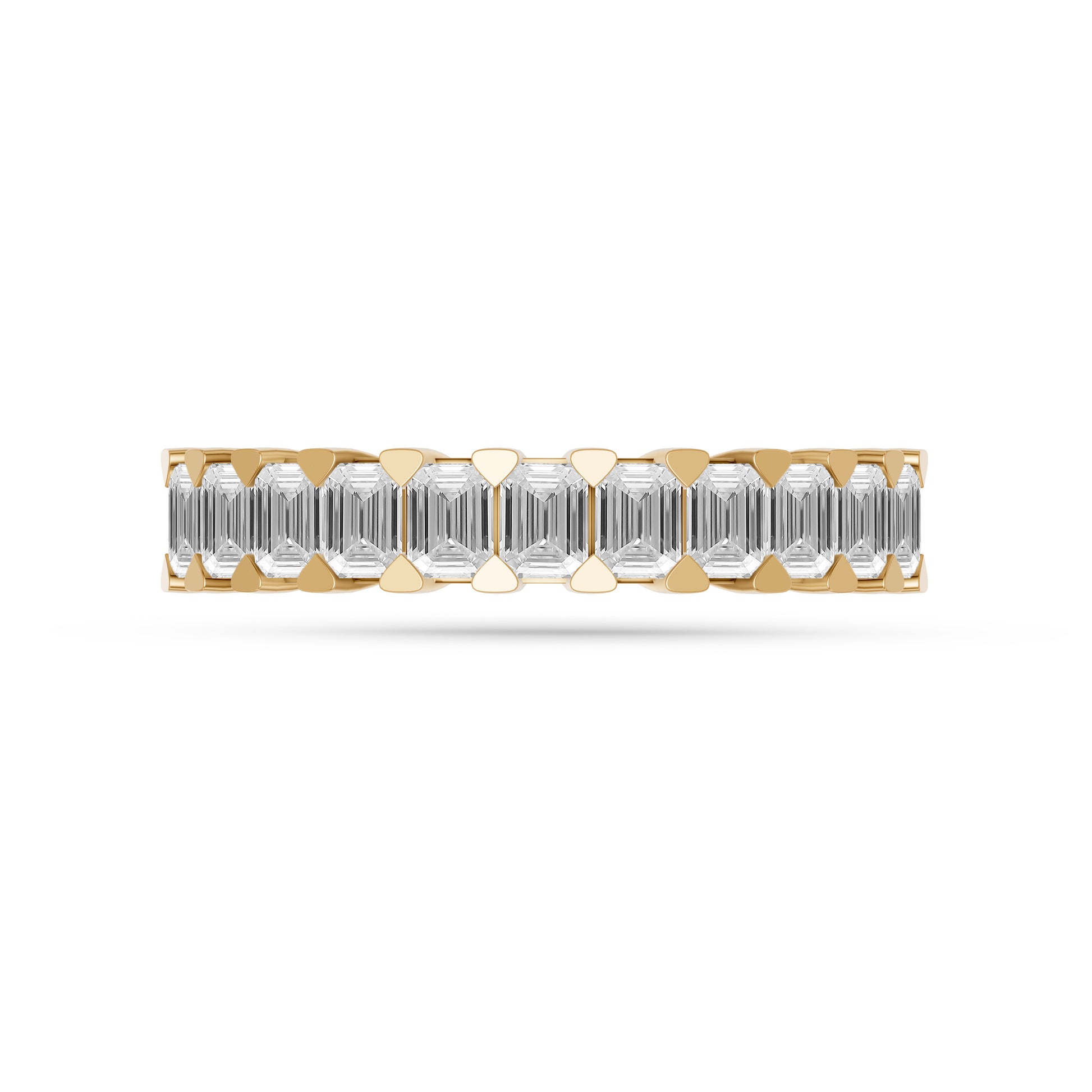 Radiant Diamond Half-Eternity Band Ring in 14K Gold