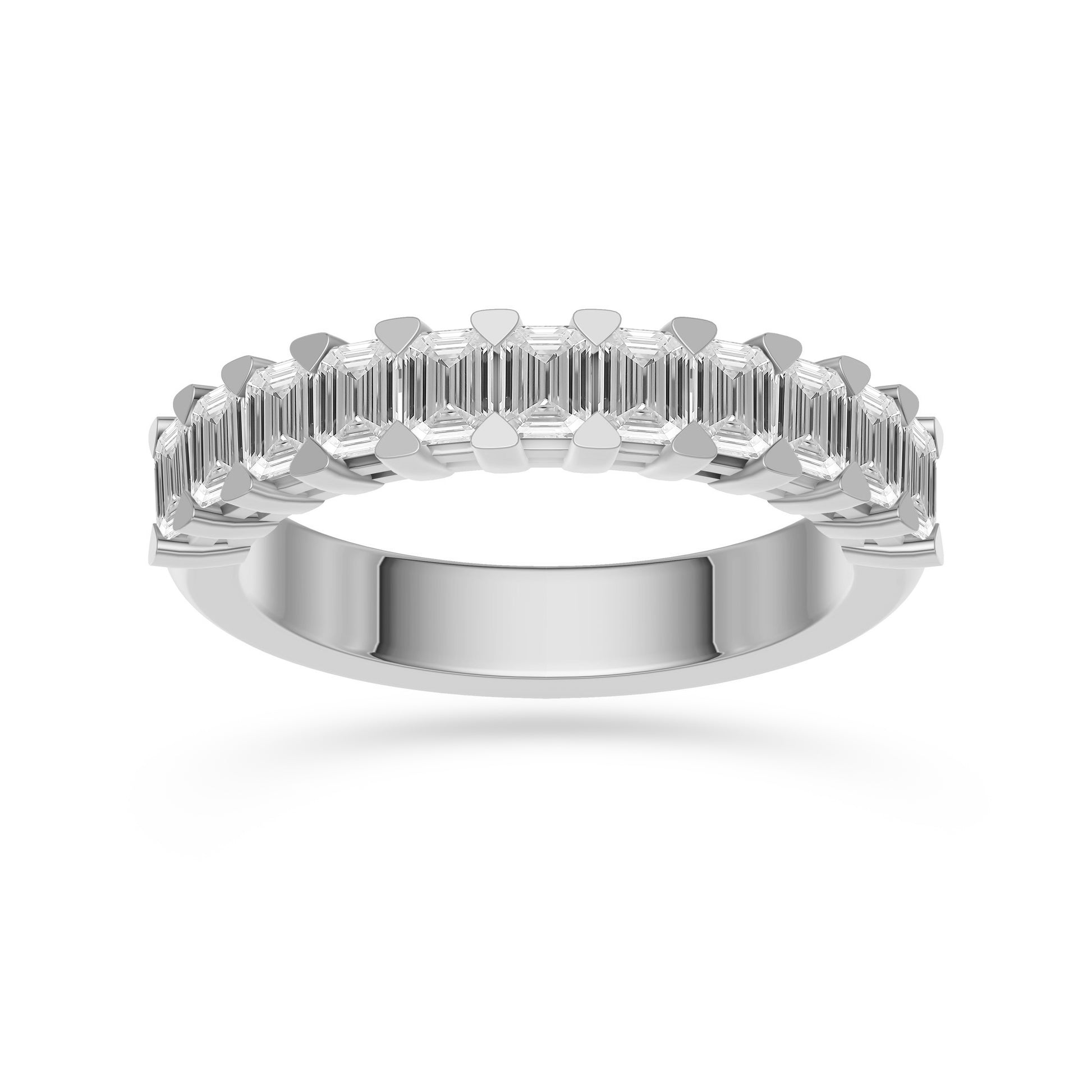 Radiant Diamond Half-Eternity Band Ring in 14K Gold