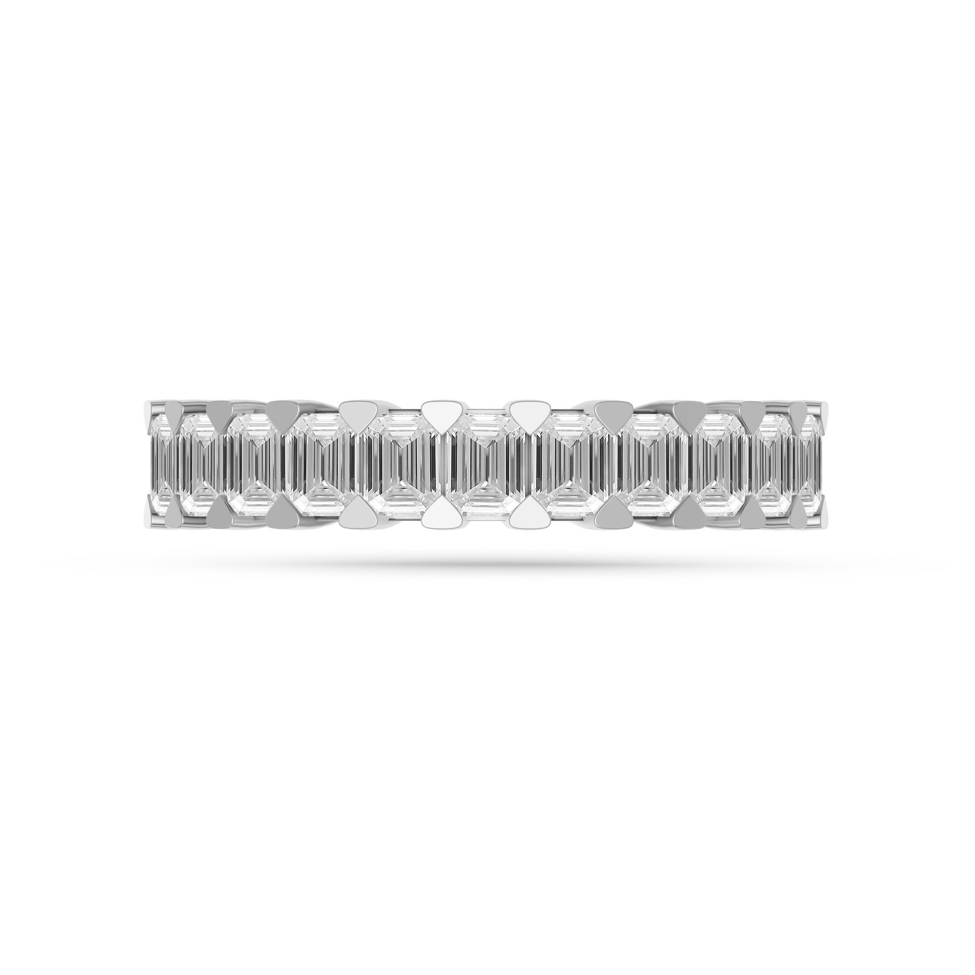Radiant Diamond Half-Eternity Band Ring in 14K Gold