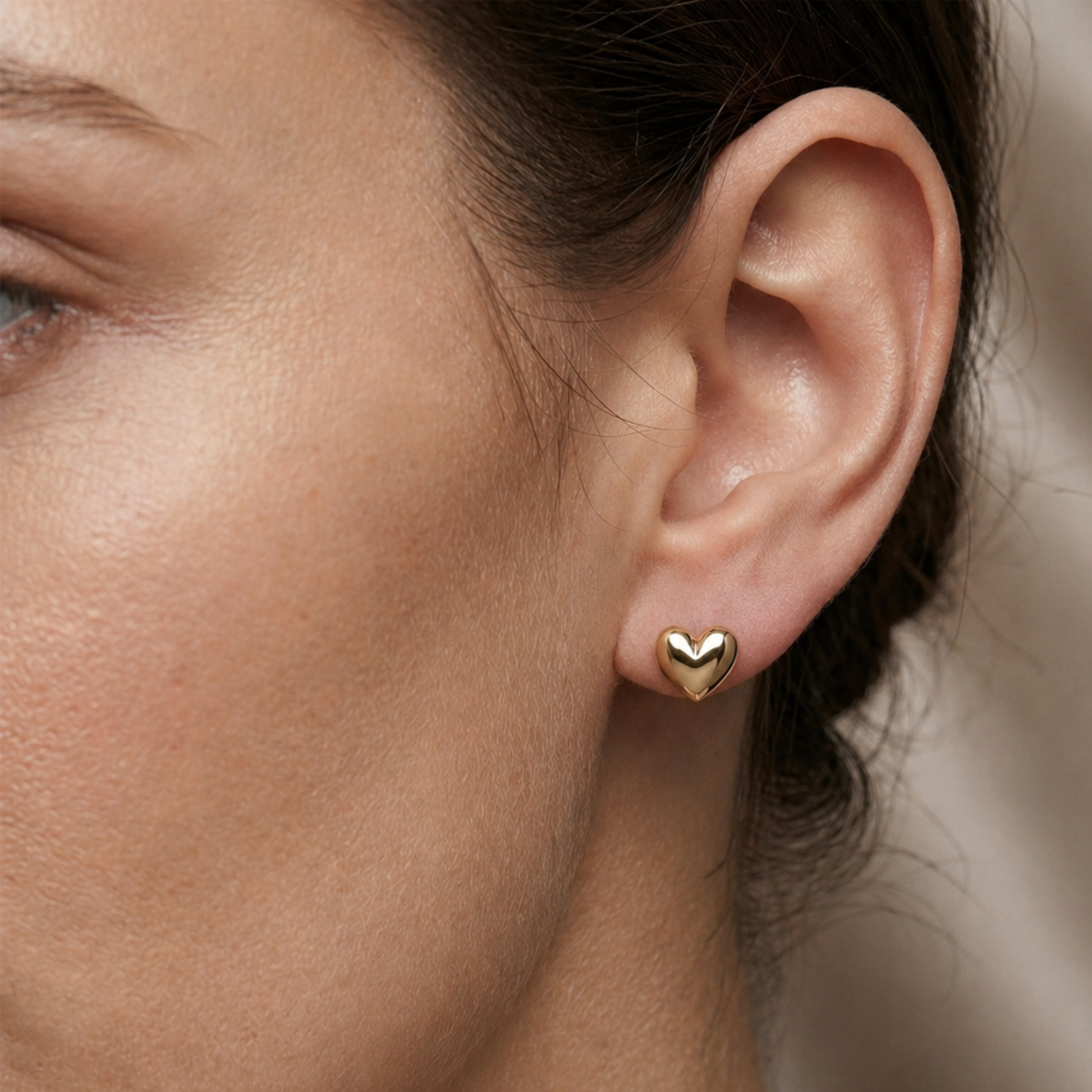Sweetheart Duo Earrings in 14K Gold