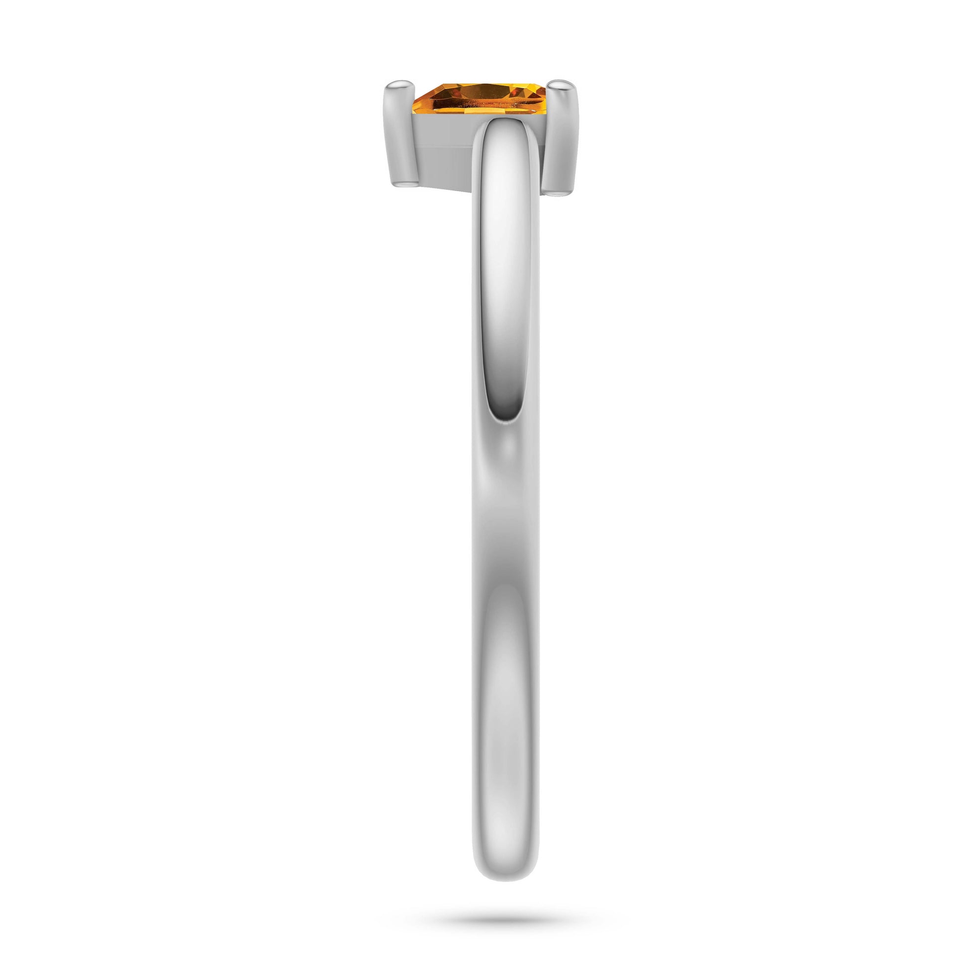 Heart Shape Citrine Solitaire Ring in 14K Gold